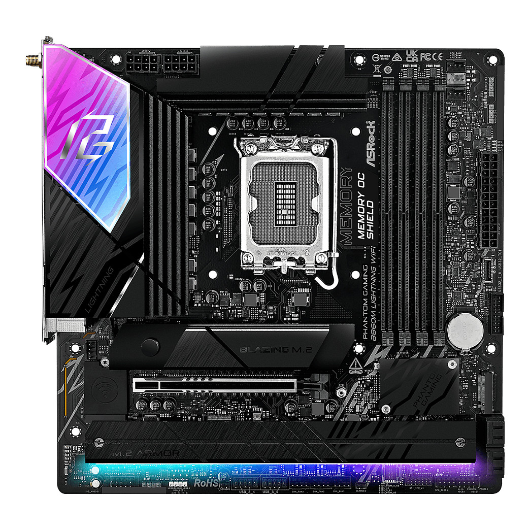 ASRock B860M Lightning WiFi 1851 mATX HDMI/DP/USB-C DDR5