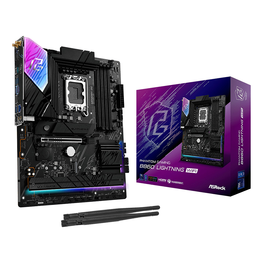 ASRock B860 Lightning WiFi 1851 ATX HDMI/DP/USB-C DDR5
