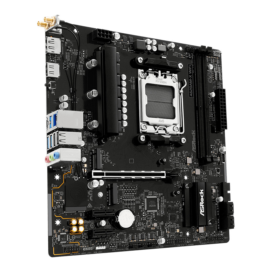 ASRock A620AM-X WiFi AM5 mATX HDMI/DP DDR5
