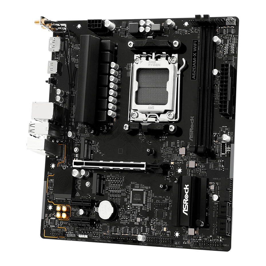 ASRock A620AM-X WiFi AM5 mATX HDMI/DP DDR5