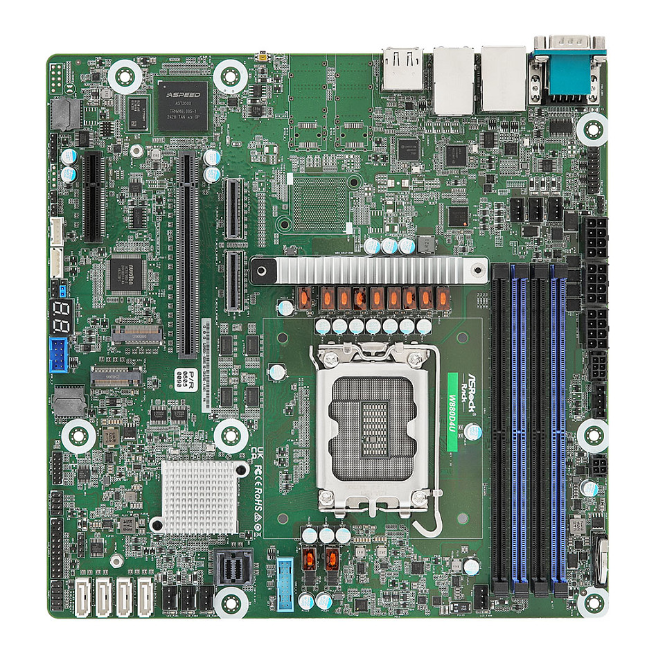 ASRock Mainboard W880D4U Micro-ATX Sockel LGA 1851 Single
