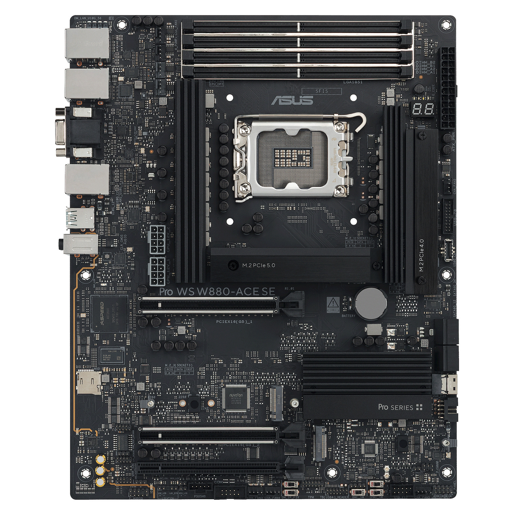 ASUS Pro WS W880-ACE SE - Motherboard - ATX - LGA1700-Sockel - W880 Chipsatz - USB4. USB 3.2 Gen 2x2. USB 3.2 Gen 2. USB 3.2 Gen 1