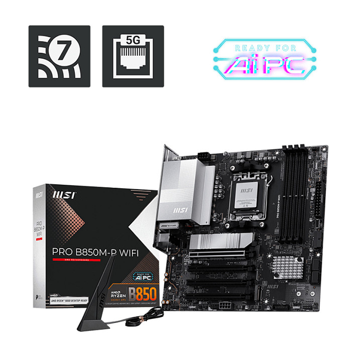 MSI Pro B850M-P Wifi (B850.AM5.mATX.DDR5)