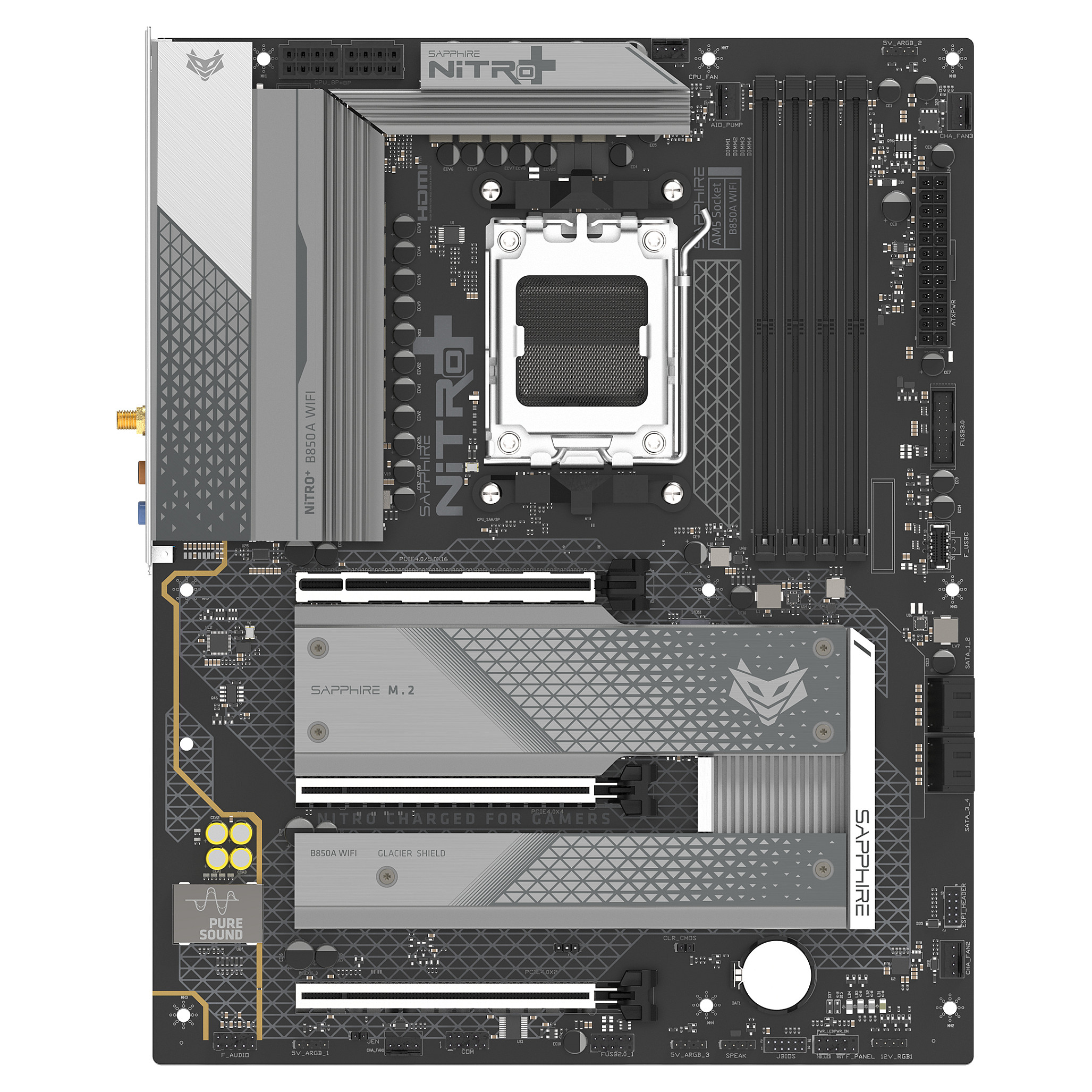 SAPPHIRE NITRO+ B850A WIFI7 1xHDMI 1.4 1xDP 1.2