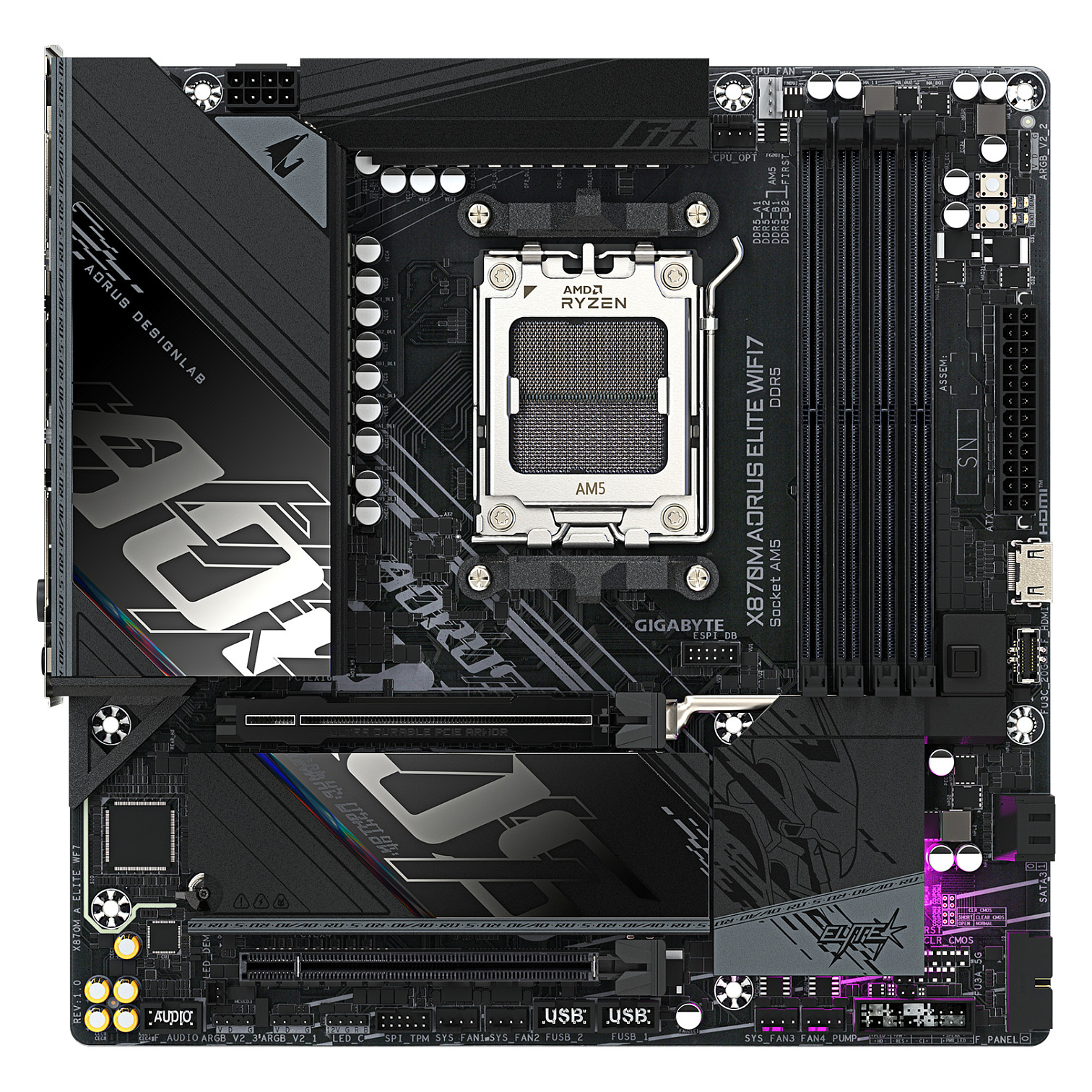Gigabyte X870M AORUS ELITE WIFI7 (X870,AM5,ATX,DDR