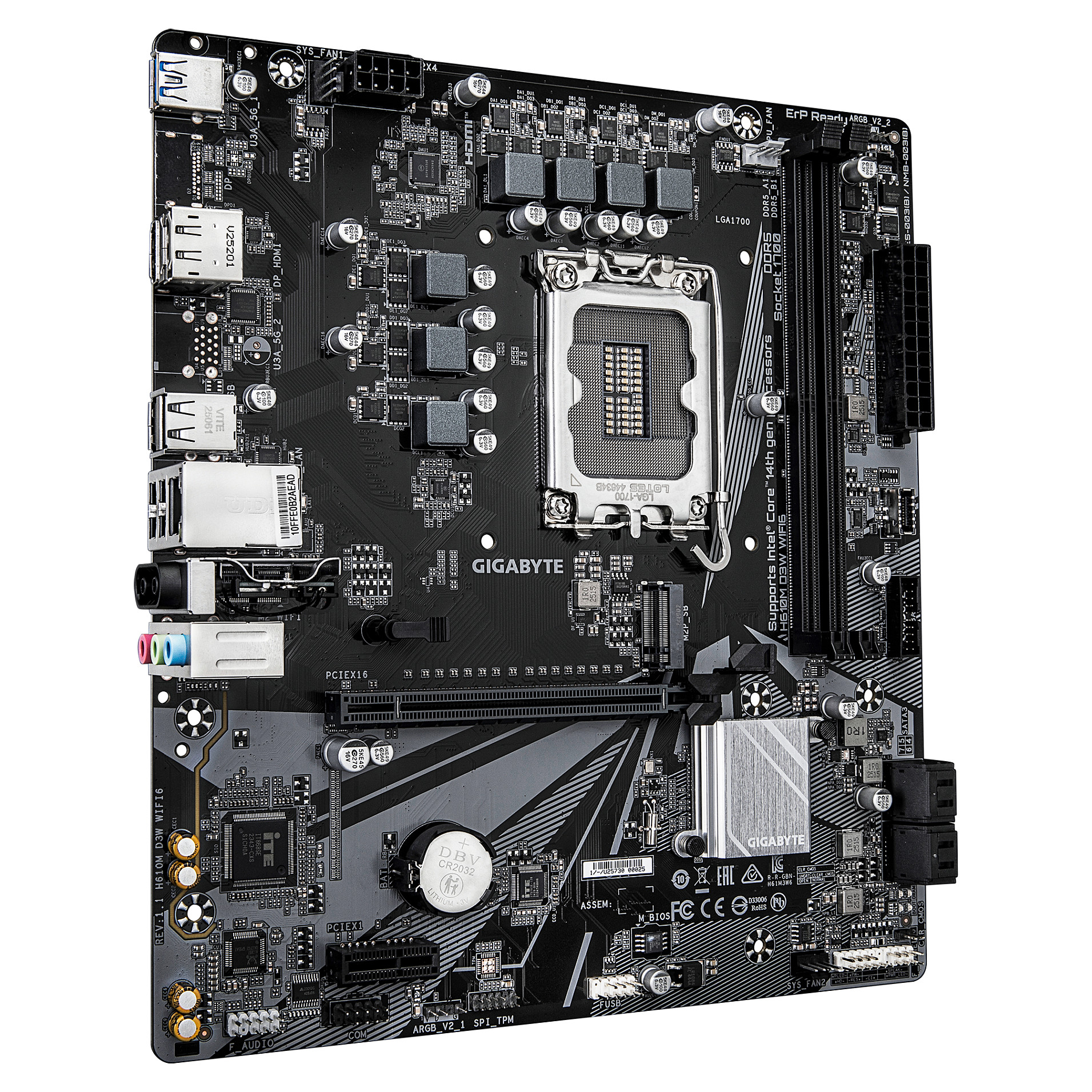 Gigabyte H610M D3W WF6 (H610,S1700,mATX,DDR5