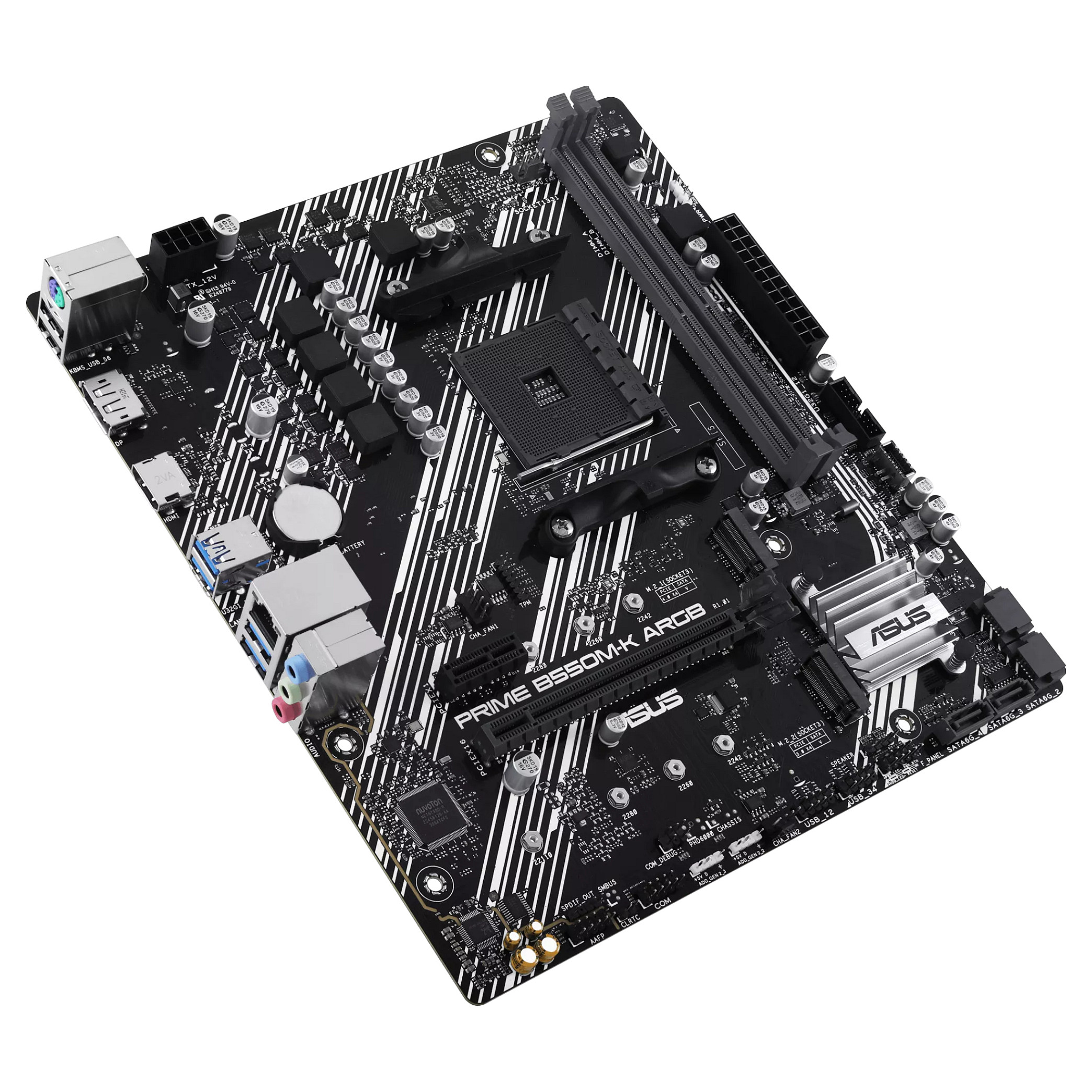 ASUS PRIME B550M-K ARGB (AMD,AM4,DDR4,mATX)