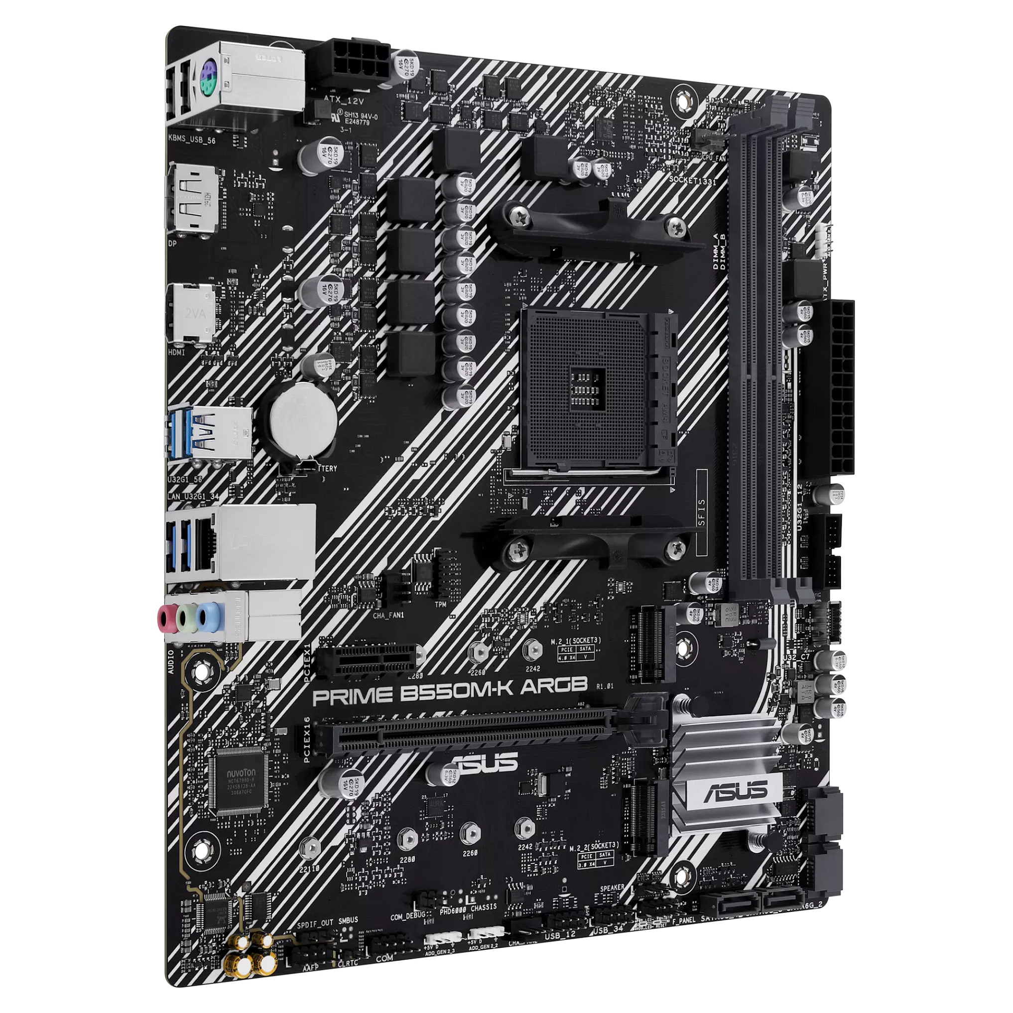 ASUS PRIME B550M-K ARGB (AMD,AM4,DDR4,mATX)