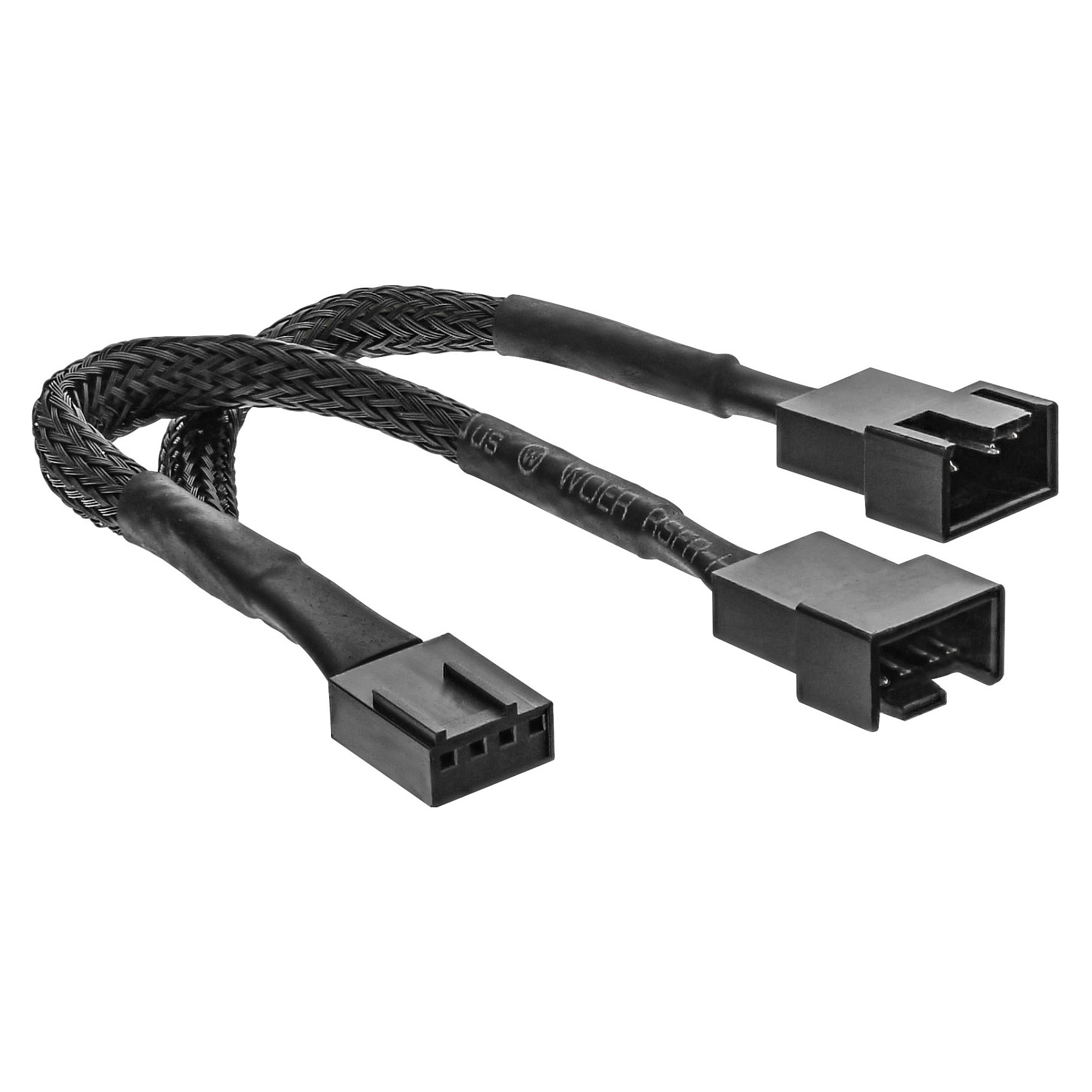 inLine® Y-Kabel für PWM Lüfter 4pol Molex 1 Stecker / 2 Buchse, 0,15m