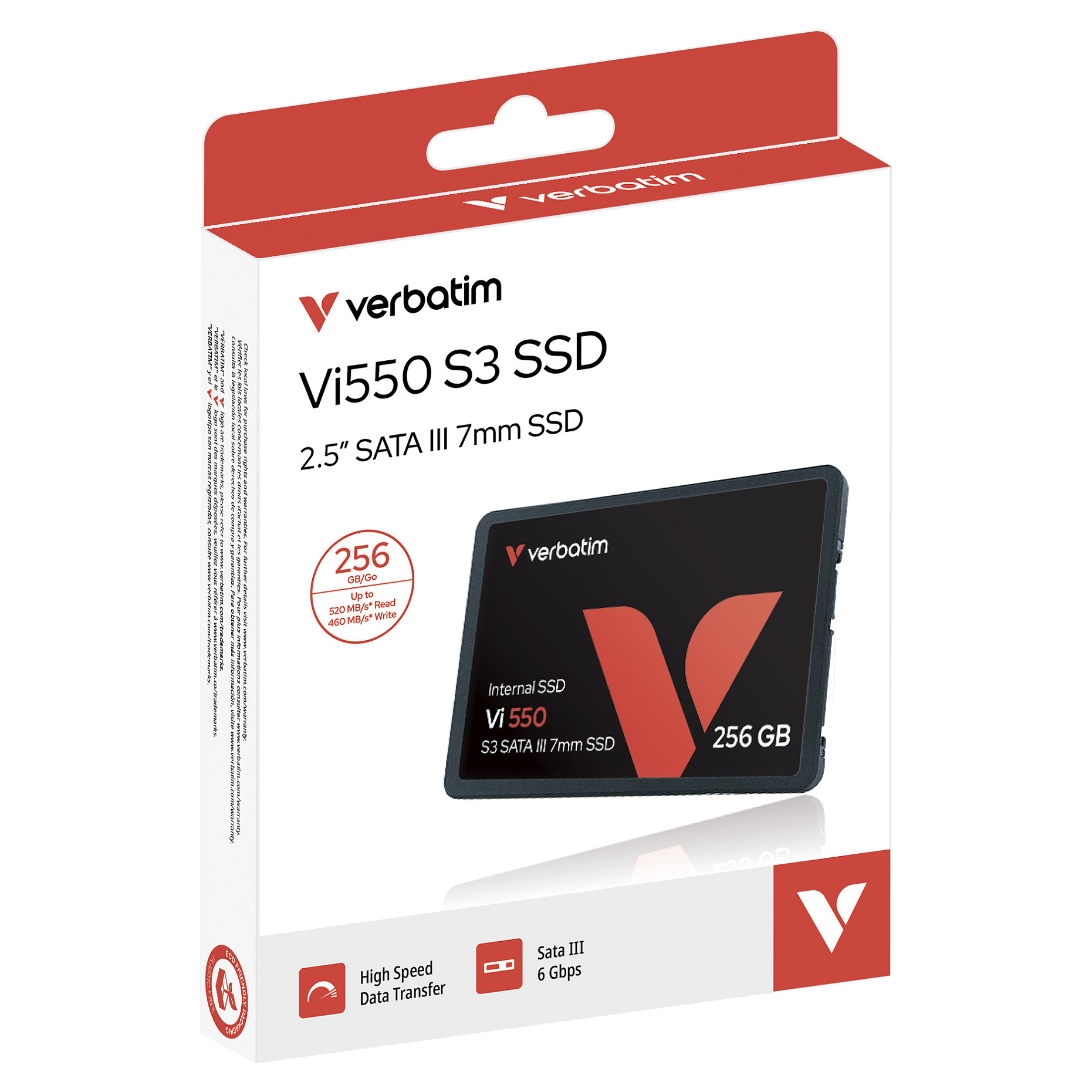 256GB Verbatim Vi550 S3 Phison 2,5" (6.3cm) SATAIII intern retail