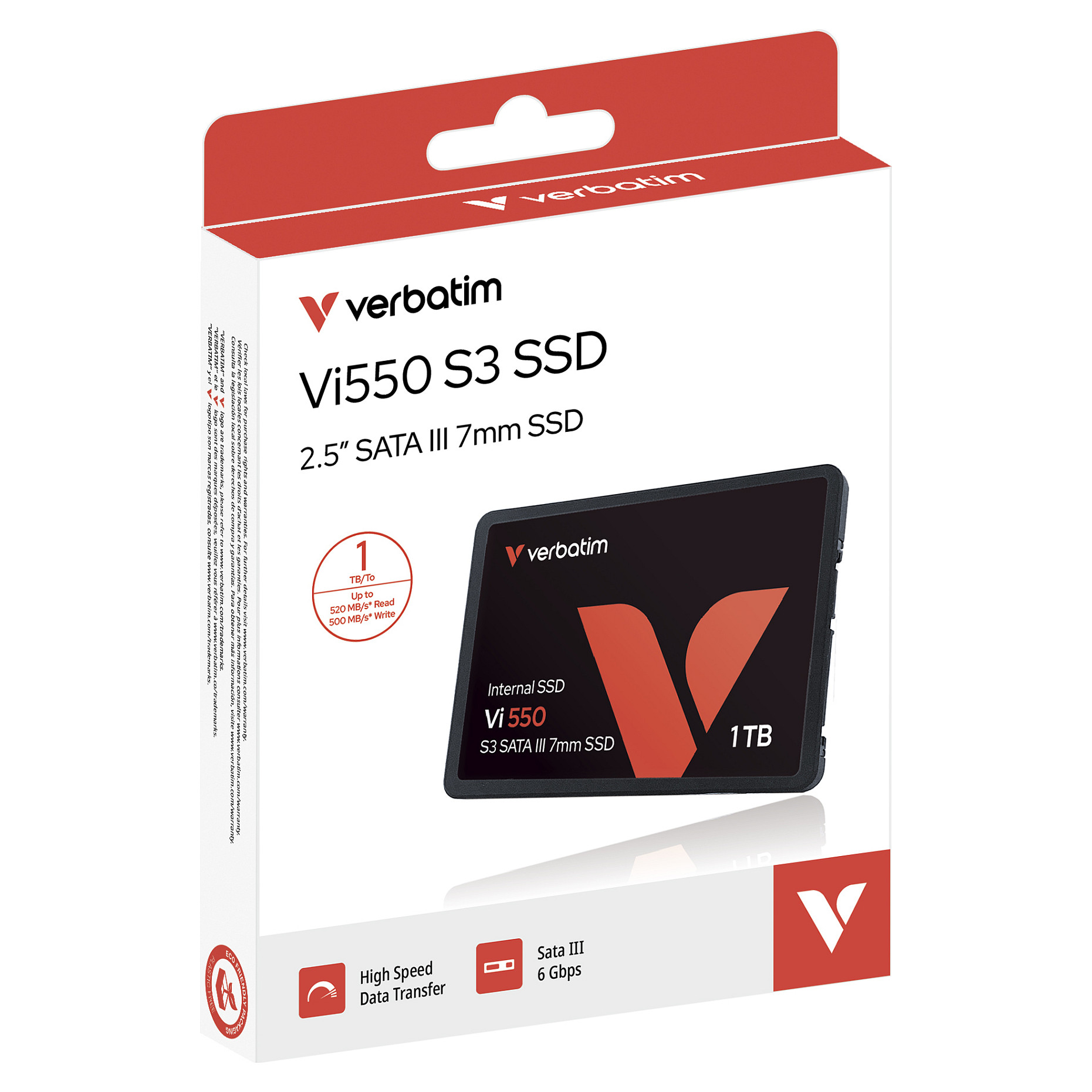 2,5" 1TB Verbatim Vi550 S3 Phison 2,5" (6.3cm) SATAIII intern retail