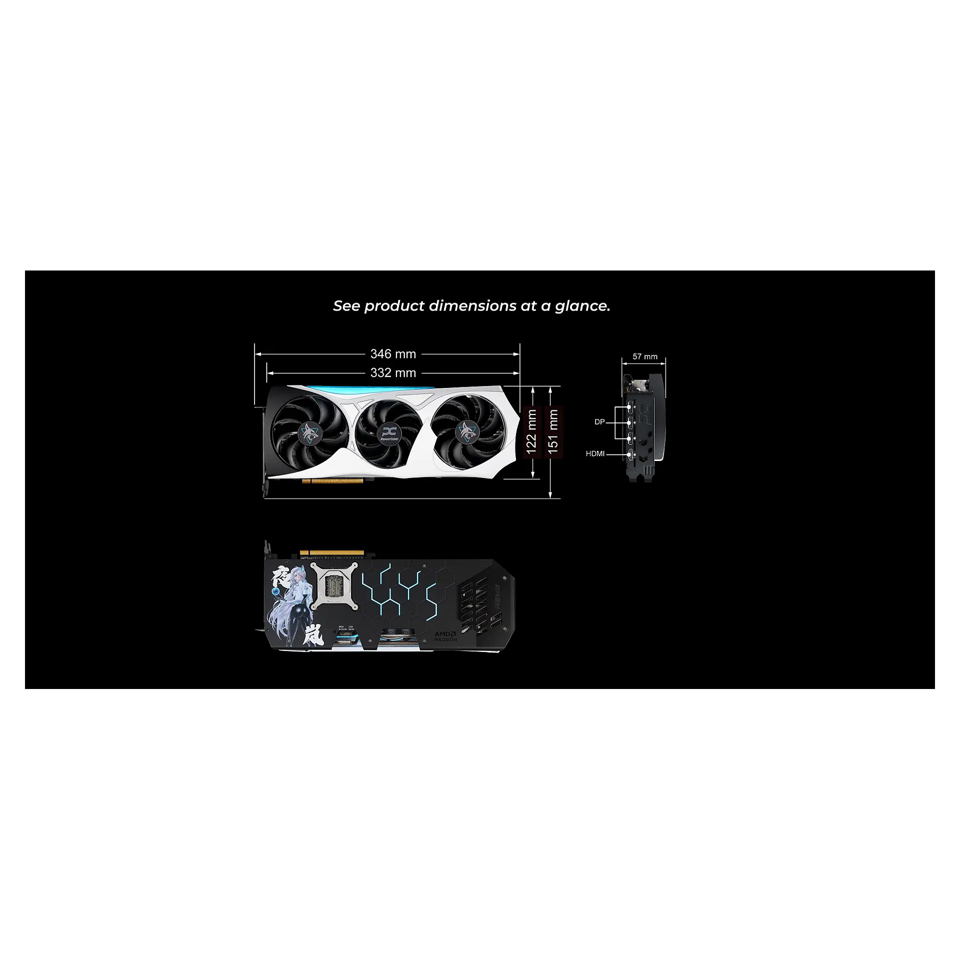 RX 9070 XT 16GB Powercolor Hellhound Reva OC GDDR6 3 Fan
