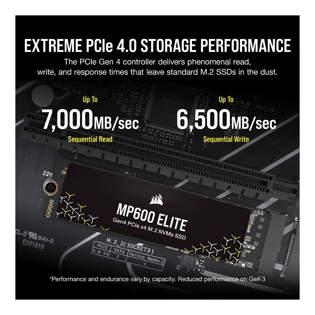 M.2 1TB CORSAIR PCI-E NVMe Gen4 MP600 ELITE retail