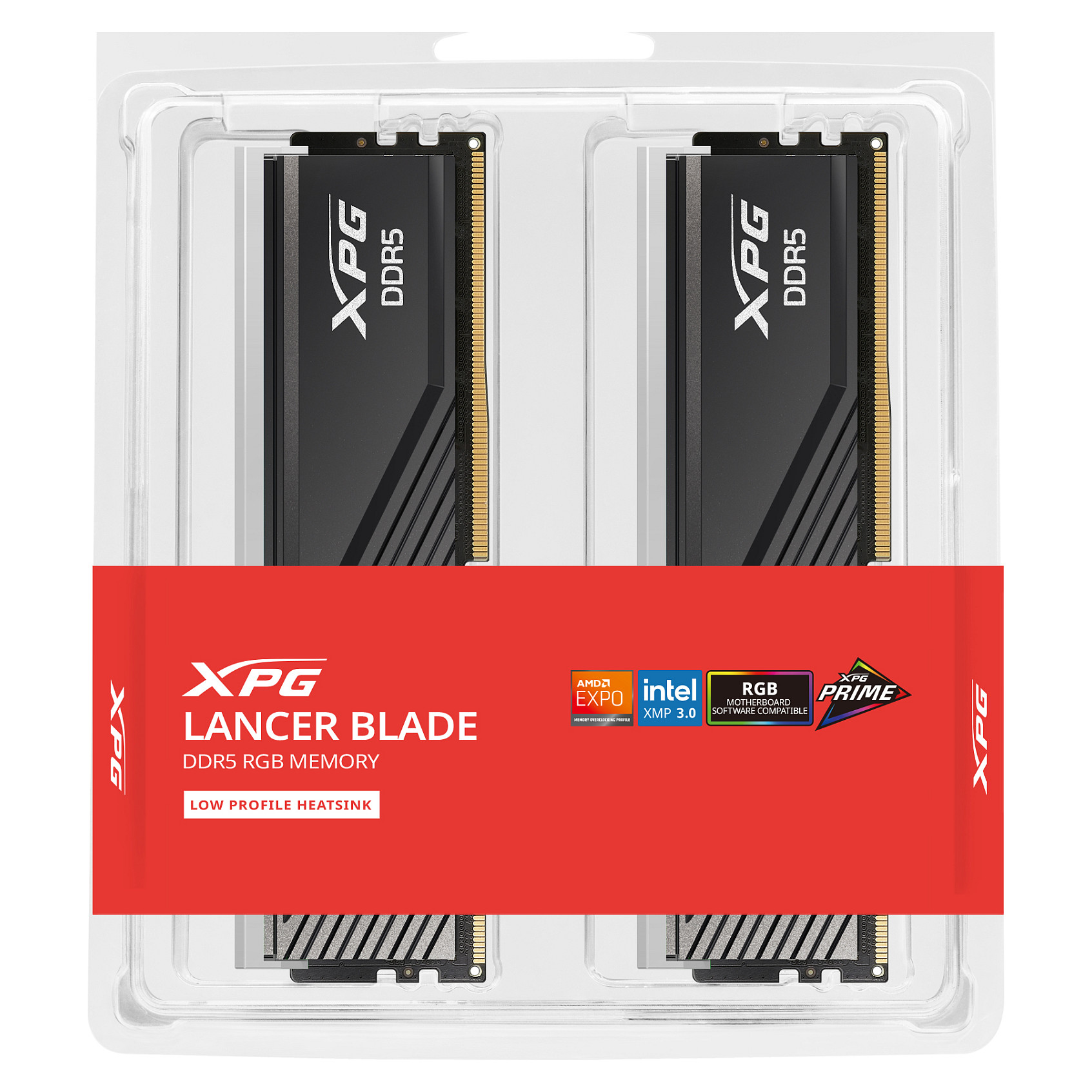 32GB ADATA DIMM 6000 (2x 16 GB) Dual-Kit (schwarz, AX5U6000C3616G-DTLABRBK, XPG Lancer Blade RGB, INTEL XMP, AMD EXPO)