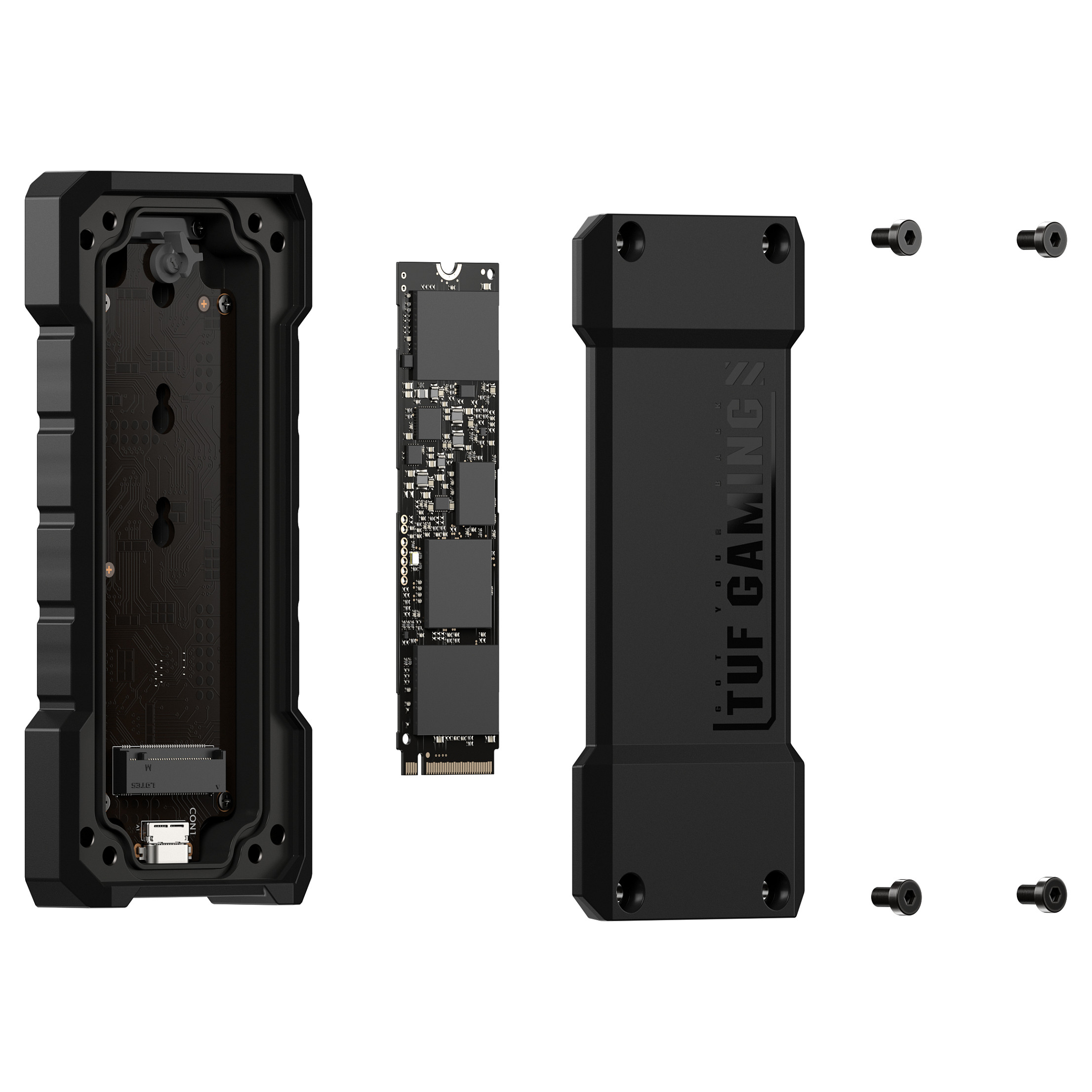 Asus TUF Gaming A2 - Speichergehäuse - M.2 - M.2 NVMe Card - USB 3.2 (Gen 2x2)
