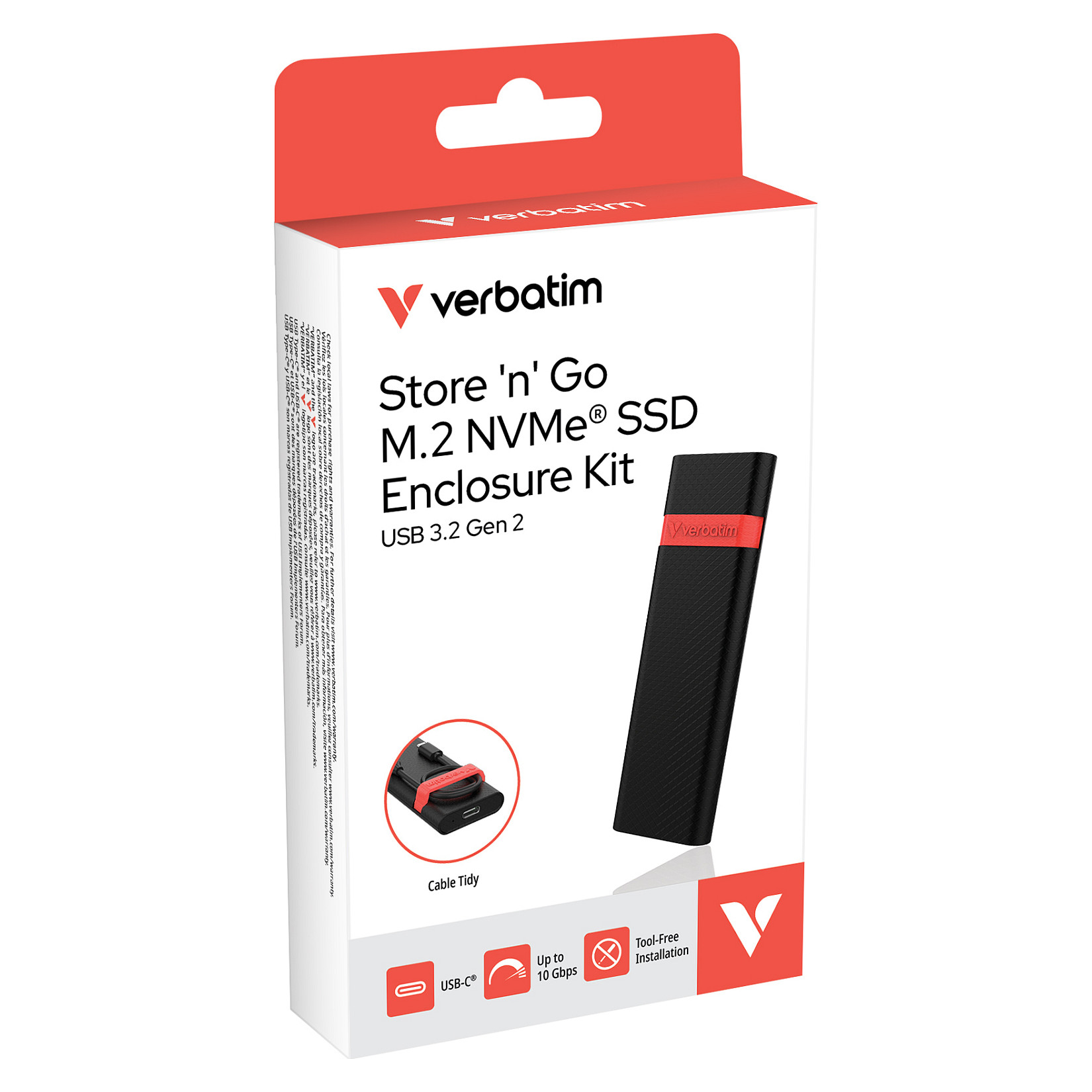 M.2 Verbatim USB3.2 Gen2 Store ´n´ Go NVMe SSD Enclosure Kit