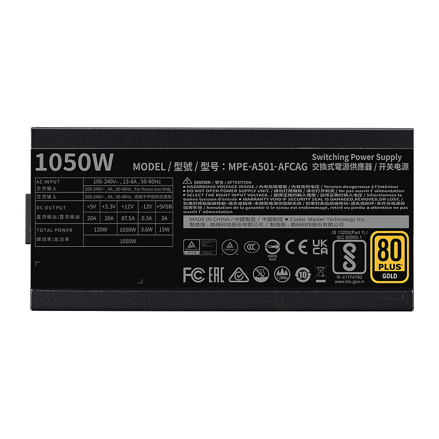 1050W Cooler Master MWE Gold 1050 V2 ATX3.1