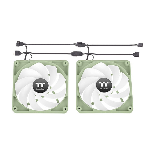 K Cooler Thermaltake CT120 Reverse ARGB Sync PC Cooling Fan Matcha Green (hellgrn, 2er Pack, ohne Controller, Reverse, 120 mm)