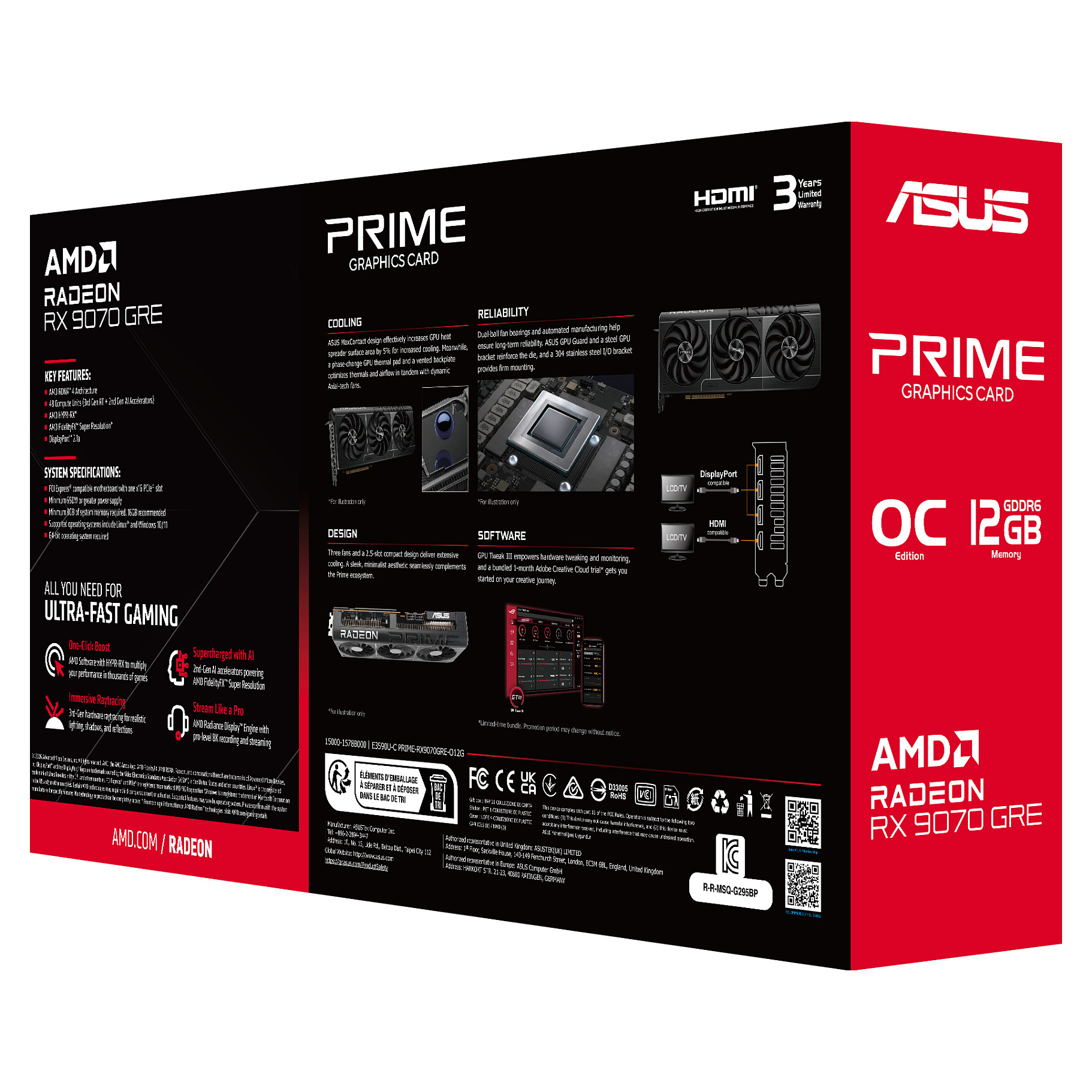 RX 9070 GRE ASUS PRIME OC GDDR6