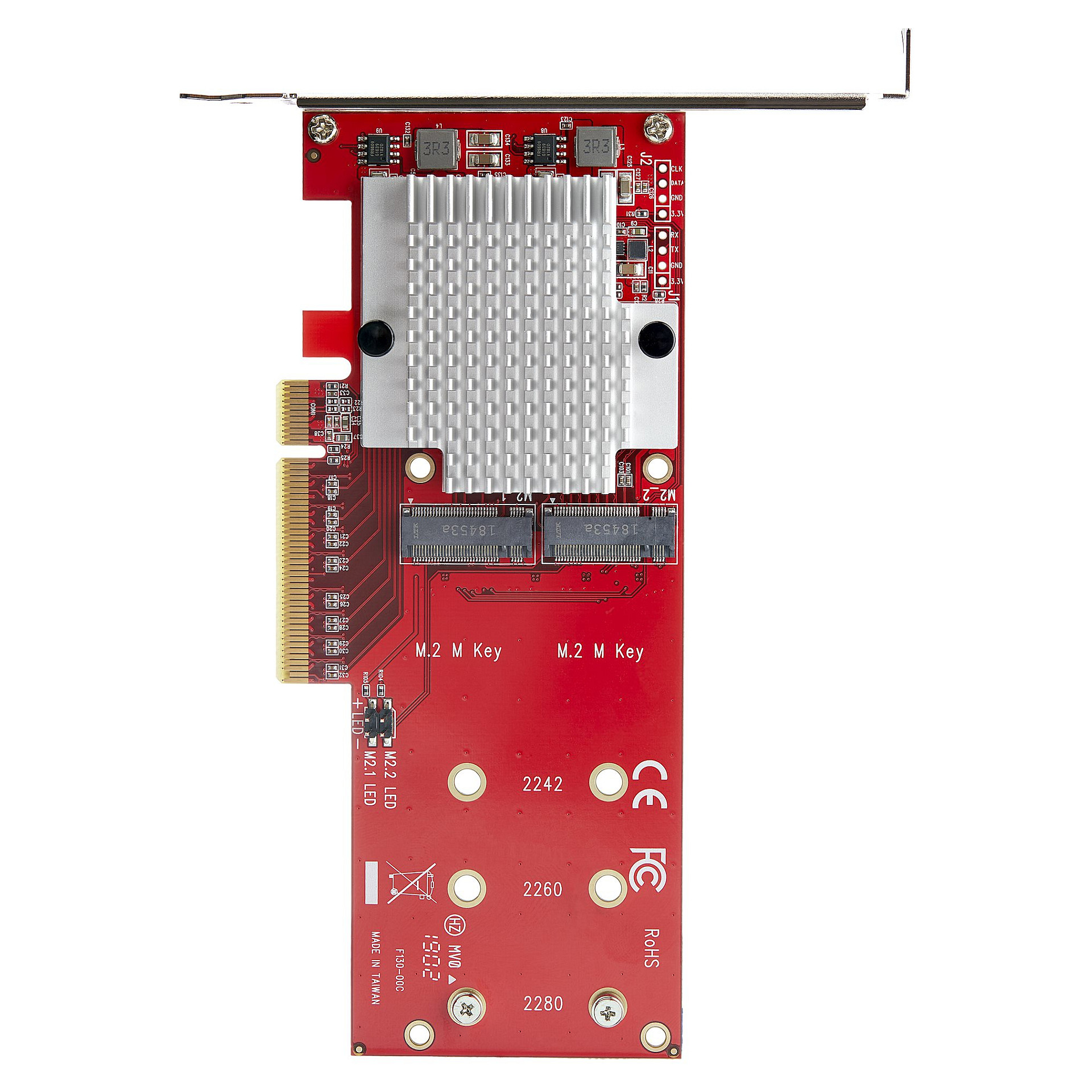 STARTECH.COM x8 Dual M.2 PCIe SSD Adapter PCIe 3.0 PCI Express M.2 SSD Netzwerkkarte PCIe PEX8M2E2