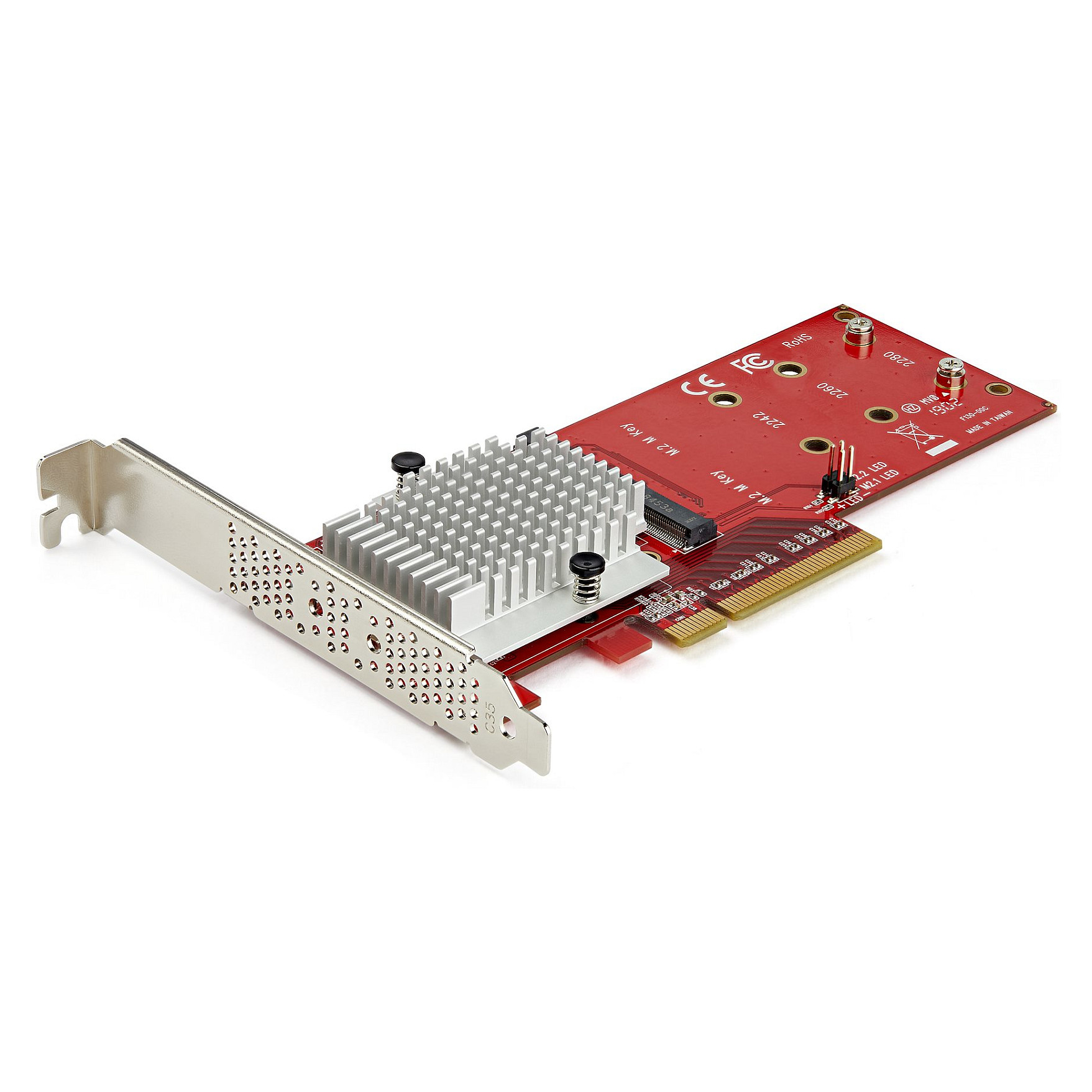 STARTECH.COM x8 Dual M.2 PCIe SSD Adapter PCIe 3.0 PCI Express M.2 SSD Netzwerkkarte PCIe PEX8M2E2