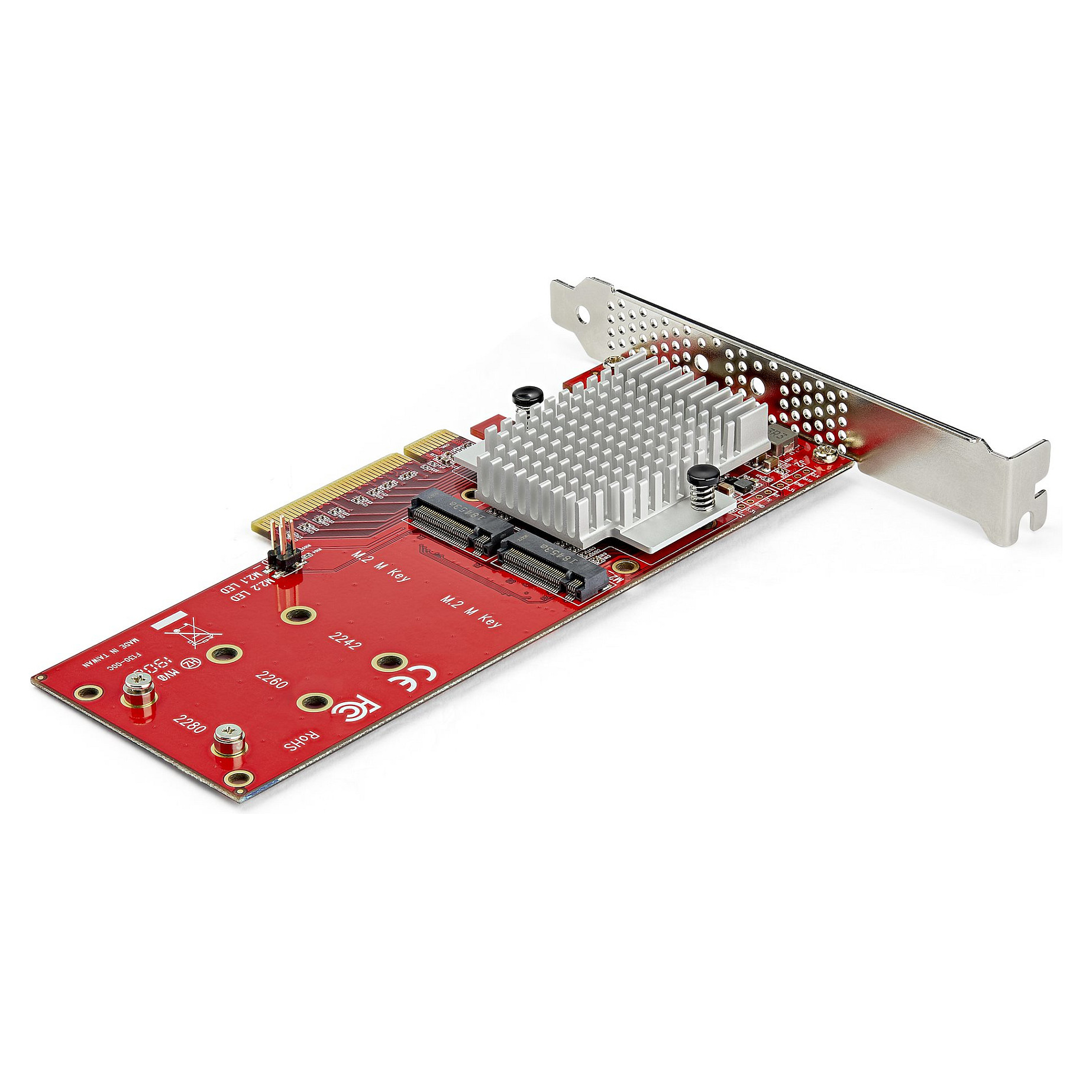 STARTECH.COM x8 Dual M.2 PCIe SSD Adapter PCIe 3.0 PCI Express M.2 SSD Netzwerkkarte PCIe PEX8M2E2