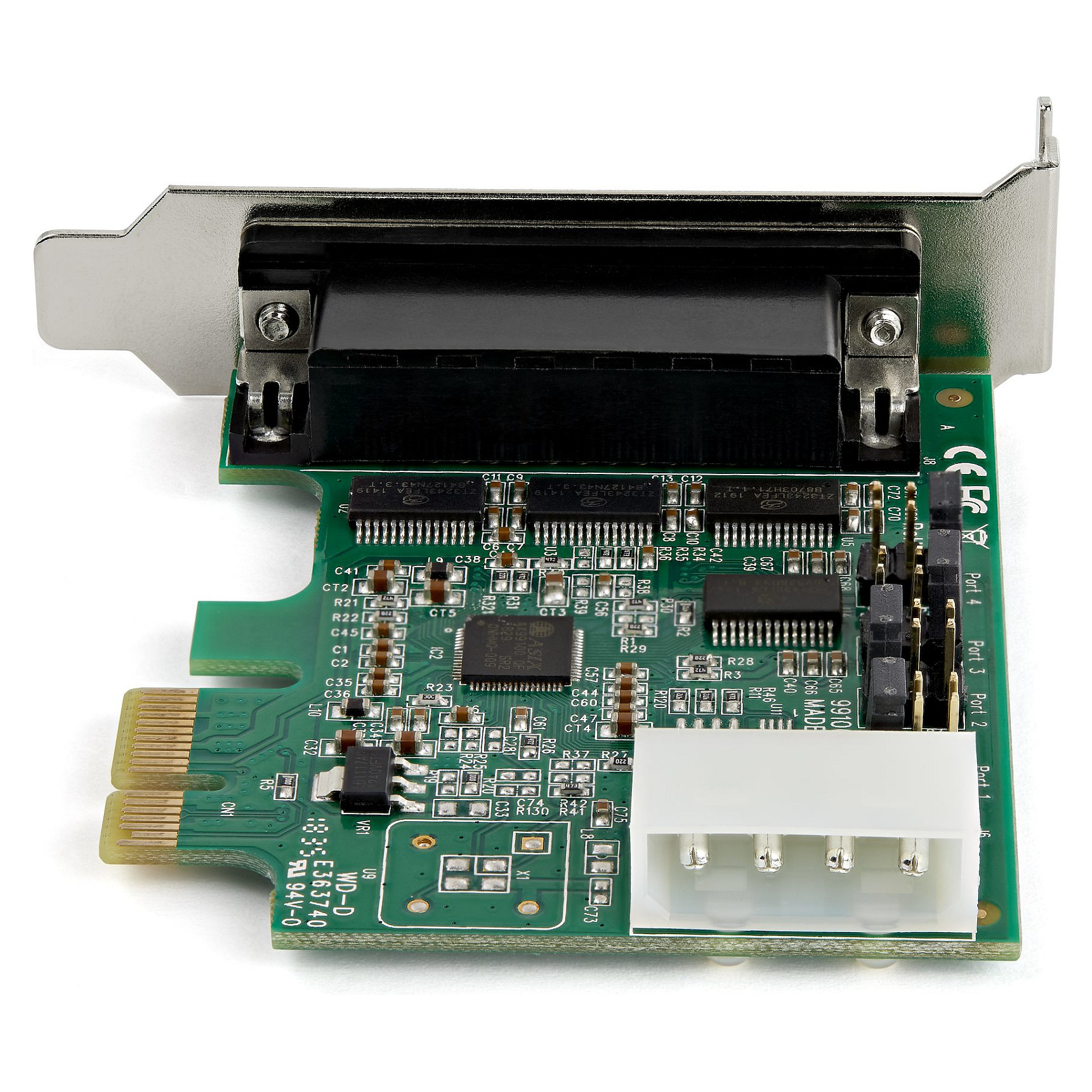 STARTECH.COM PCI Express serielle Schnittstellenkarte mit 4 Ports - 16950 UART - Low Profile - 256-Byte-FIFO-Cache