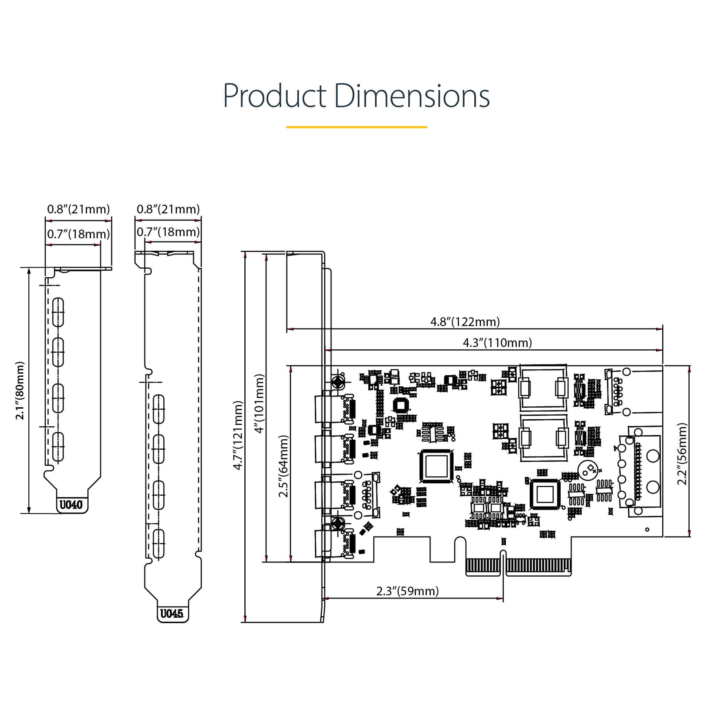 STARTECH.COM 5-Port USB-C PCIe Karte USB 3.2 10 Gbit USB C PCI Express USB C Erweiterungskarte 4x USB-C 1x USB-A Intern