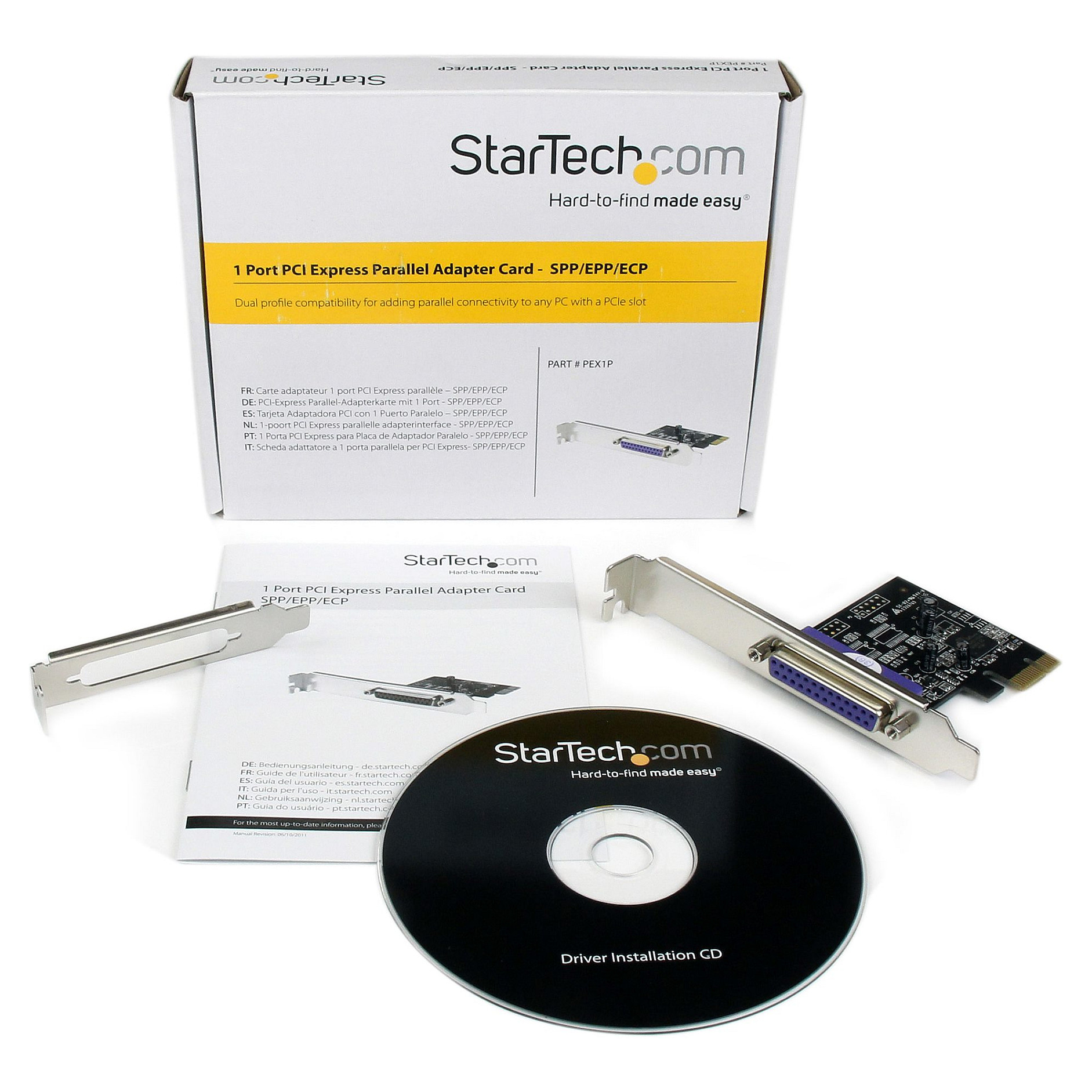 1 port PCIe expansion card - PCI-Express to parallel interface card - SPP/ECP PEX1P2