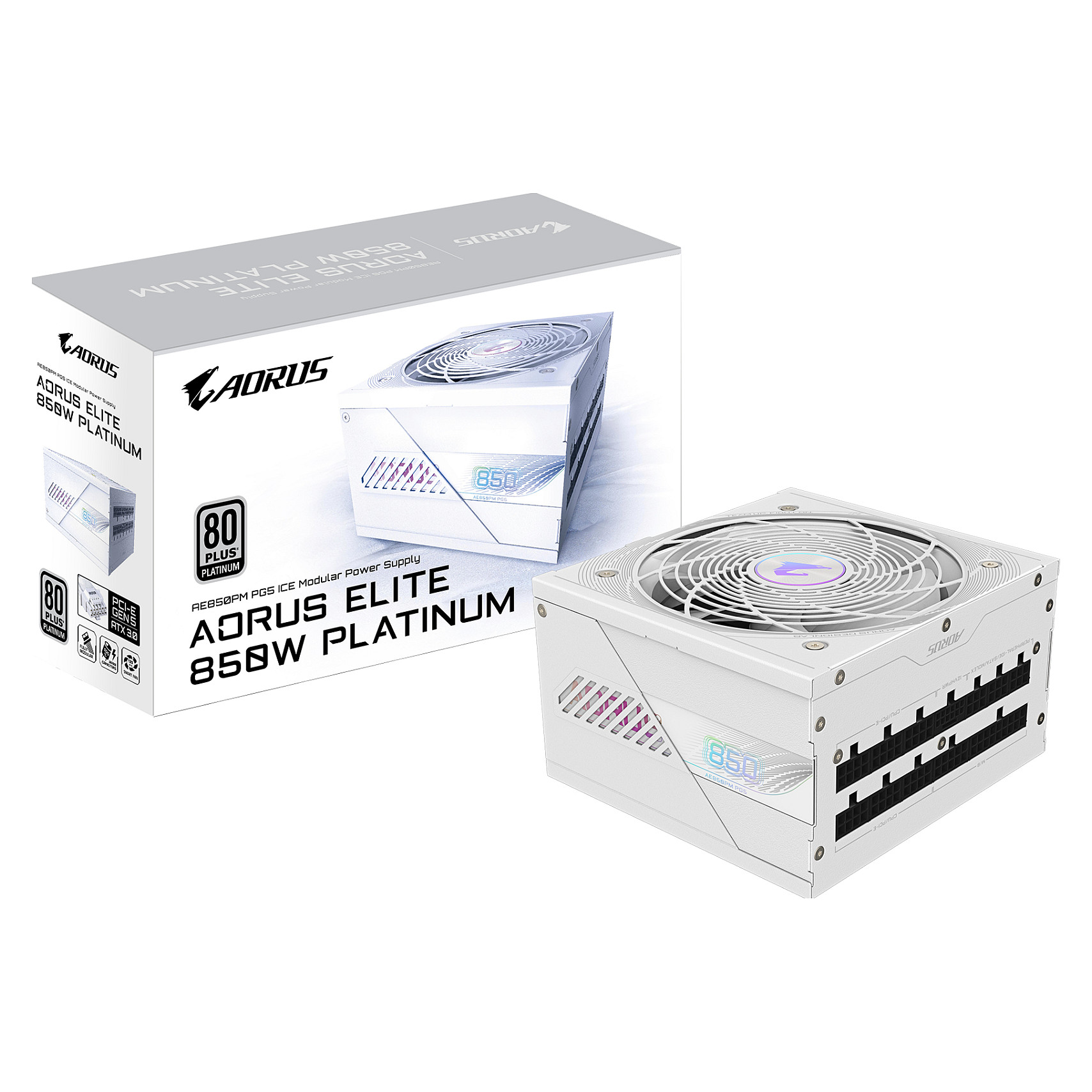 850W GIGABYTE AORUS Elite P850W ICE ATX Netzteil 80+ Platinum voll modular