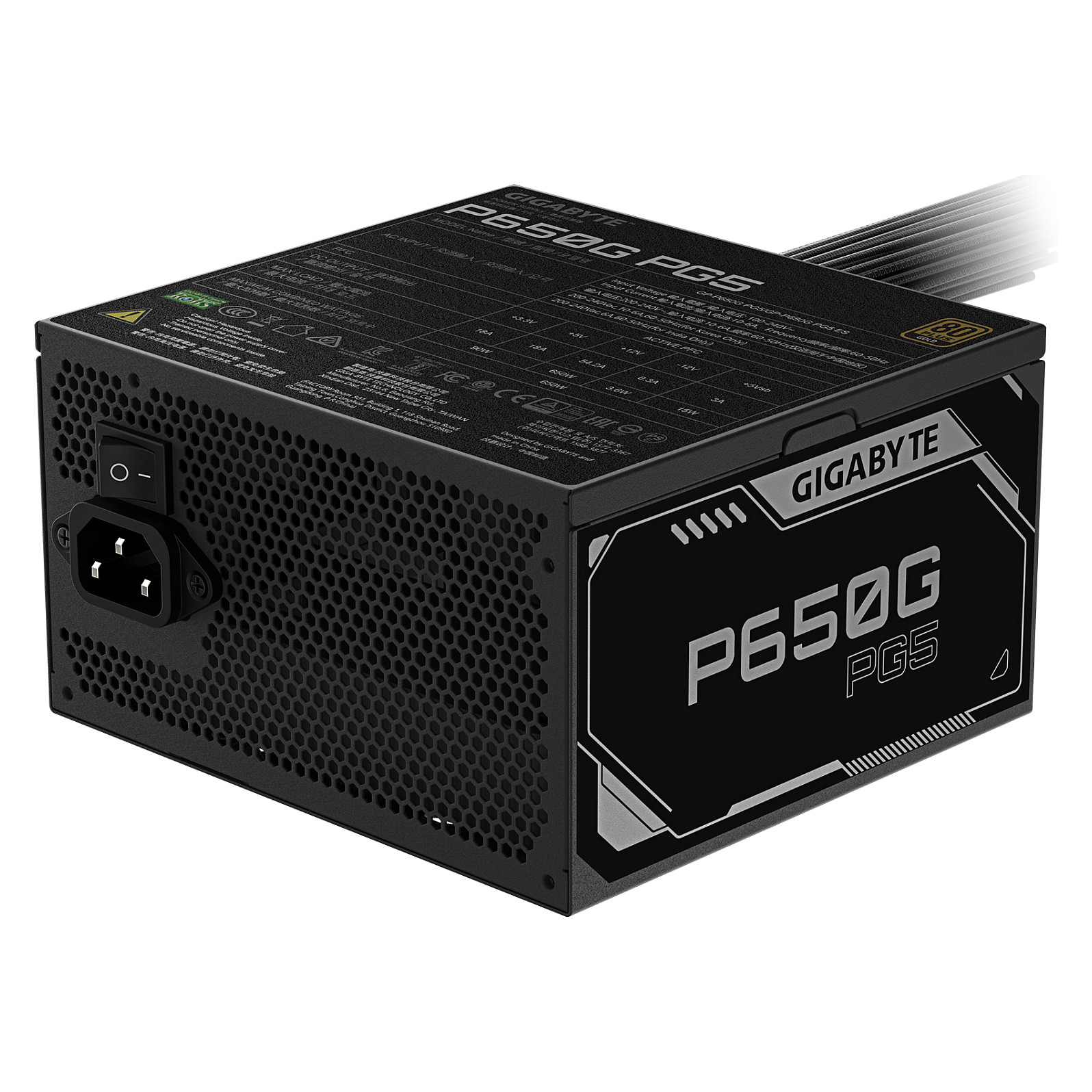 650W GIGABYTE P650G ATX Netzteil, 80+ Gold, PCIe5.1, ATX3.1