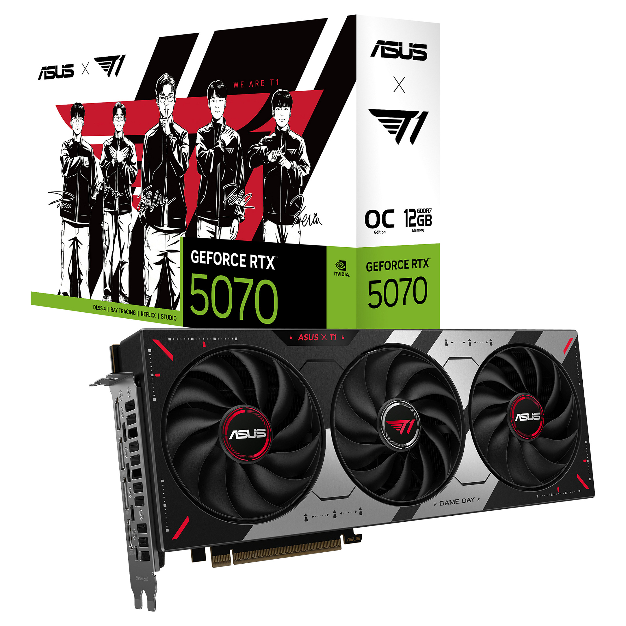 5070 OC 12GB ASUS T1 Gaming GDDR7 3 Fan