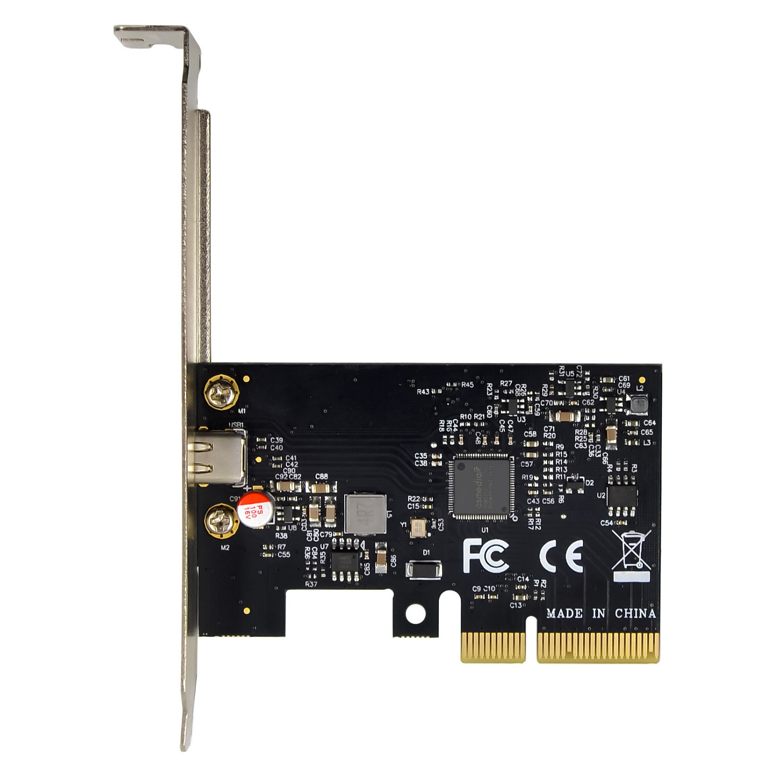 CONCEPTRONIC 4xPCIe3.0 Card 1xUSB-C3.2 Gen2x2 20Gbps
