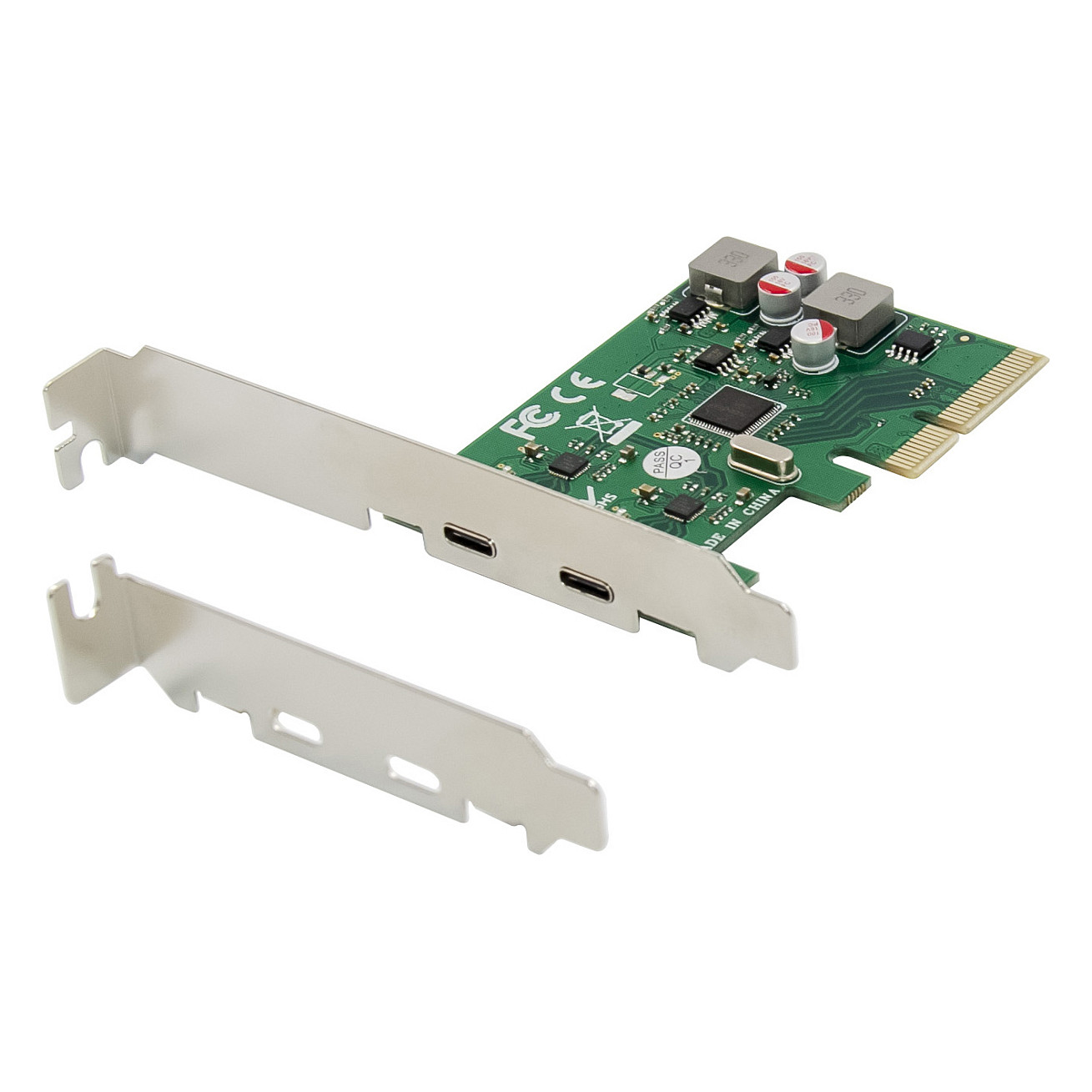 CONCEPTRONIC 4xPCIe3.0 Card 2xUSB-C3.2 Gen2/selfpower 10Gbps