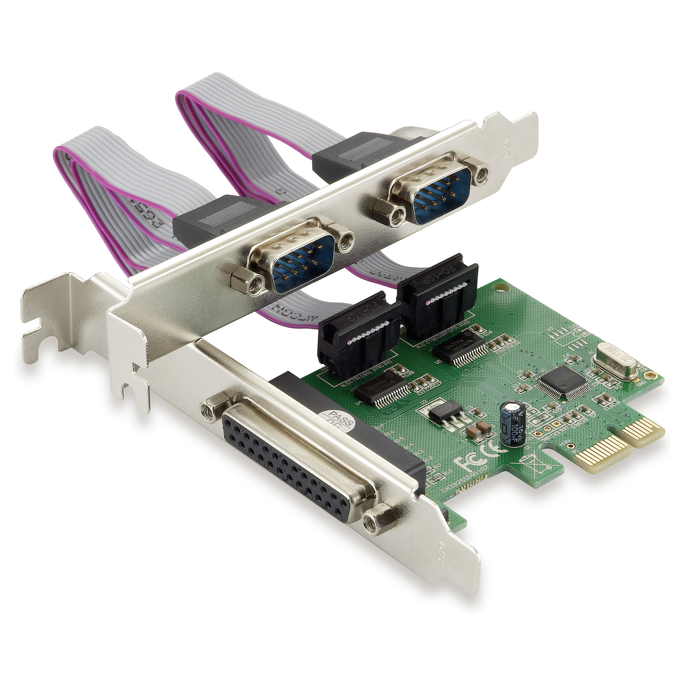 CONCEPTRONIC PCIe1x Card 2xRS232-Seri./1xParal. 2.5Gbps