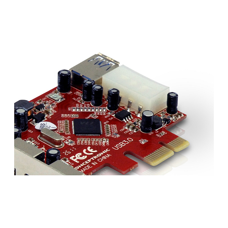 CONCEPTRONIC PCIe1x Card 3xUSB-A Ext./1xUSB-A Int. 5Gbps