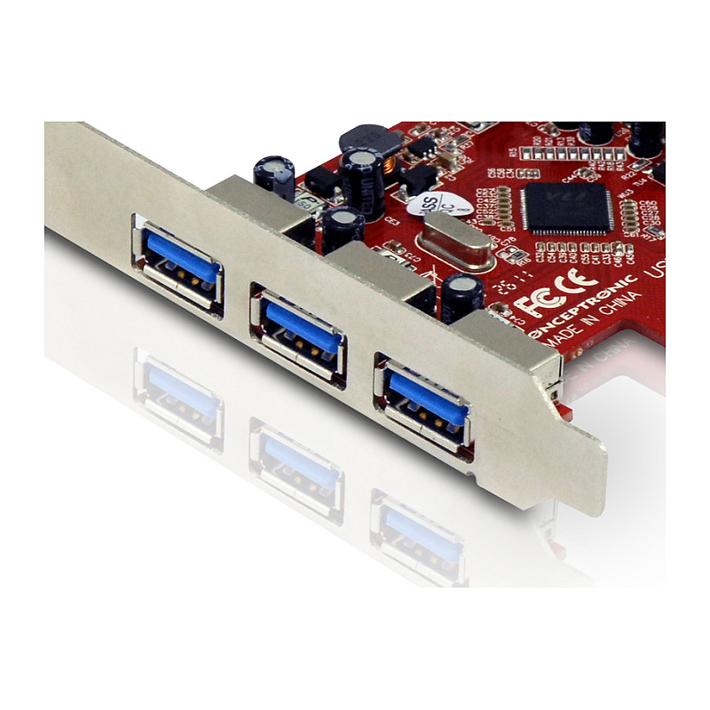 CONCEPTRONIC PCIe1x Card 3xUSB-A Ext./1xUSB-A Int. 5Gbps