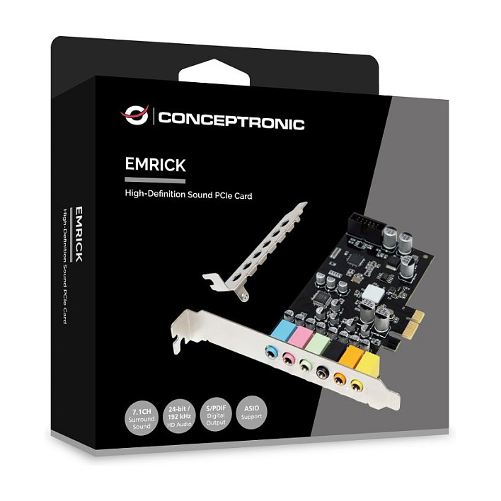 CONCEPTRONIC Sound PCIe-Karte 7.1CH S/PDIF bis 24Bit/192kHz
