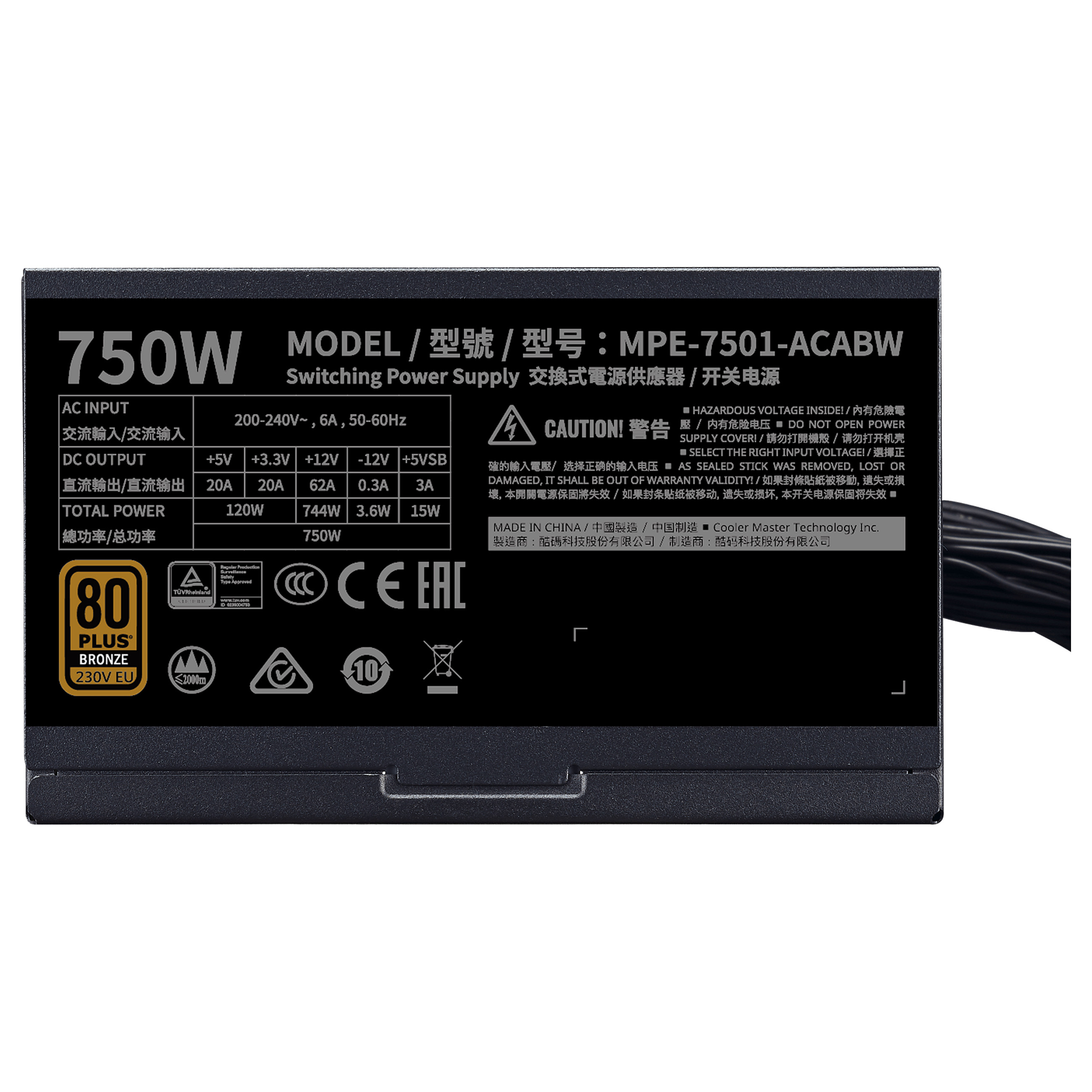 750W Cooler Master MWE Bronze V2