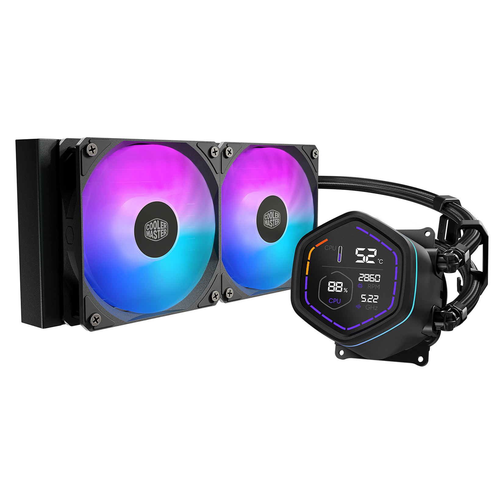 K CoolerMaster WAK MasterLiquid Core Nex Digital 240 ARGB