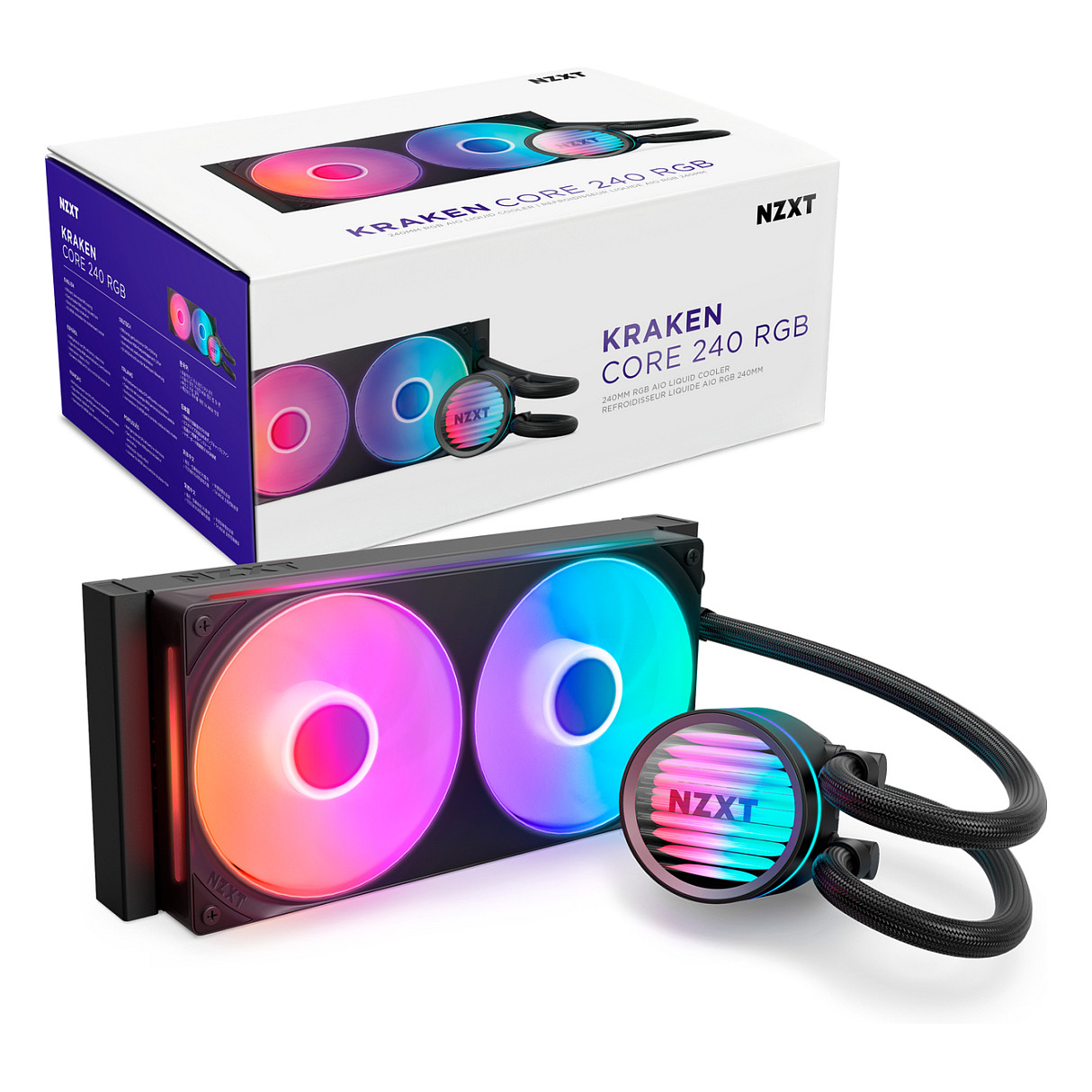 K NZXT Kraken Core RGB 240 (2025) AIO- Wasserkühlung schwarz