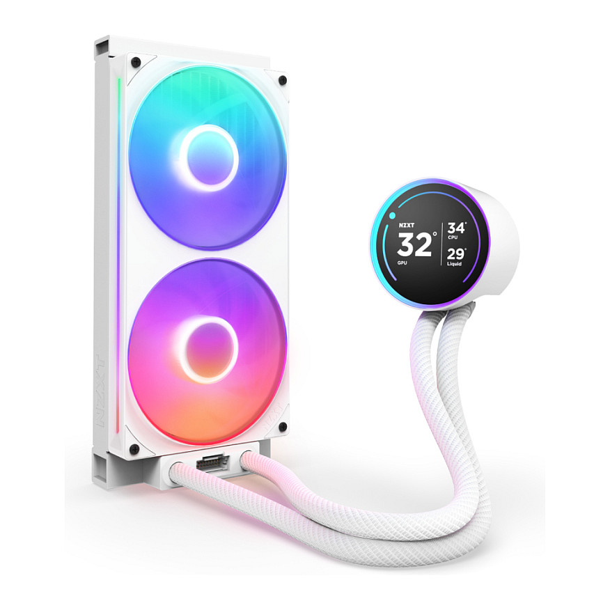 K NZXT KRAKEN Elite V2 280 RGB Wakü Display White RL-KR28E-W2