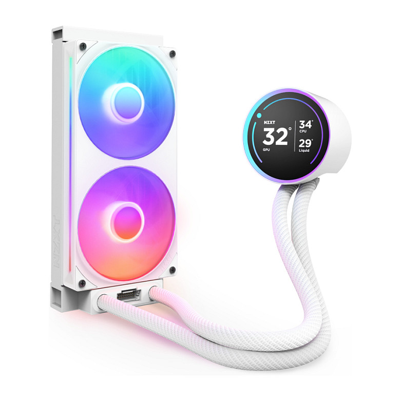K NZXT KRAKEN Elite V2 240 RGB Wakü Display White RL-KR24E-W2