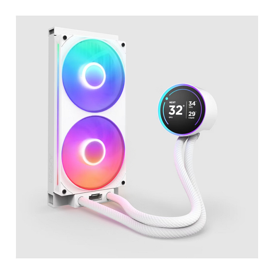 K NZXT KRAKEN Elite 280 RGB Wakü Display White RL-KR28E-W1