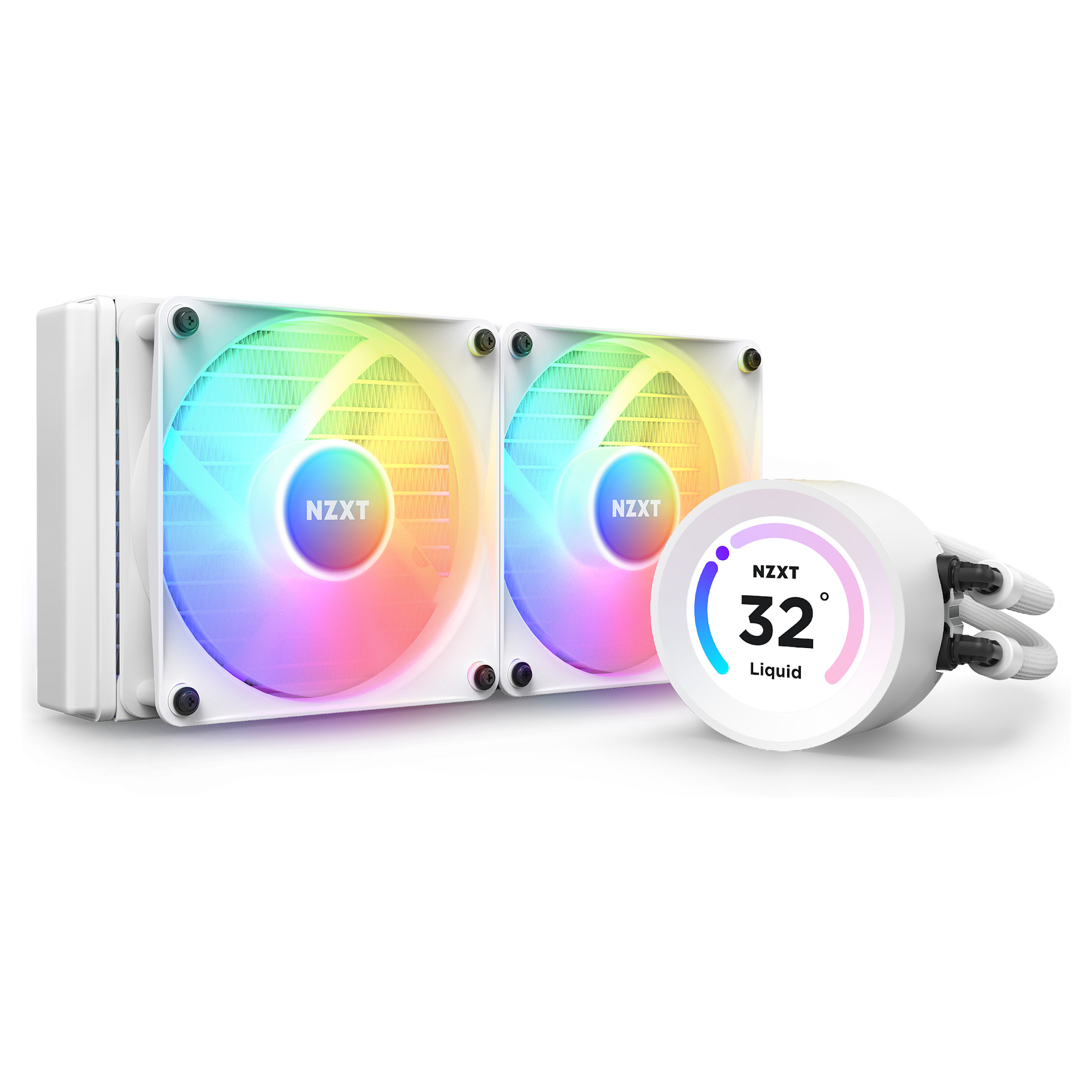 K NZXT KRAKEN Elite 240 RGB Wakü Display White RL-KR24E-W1