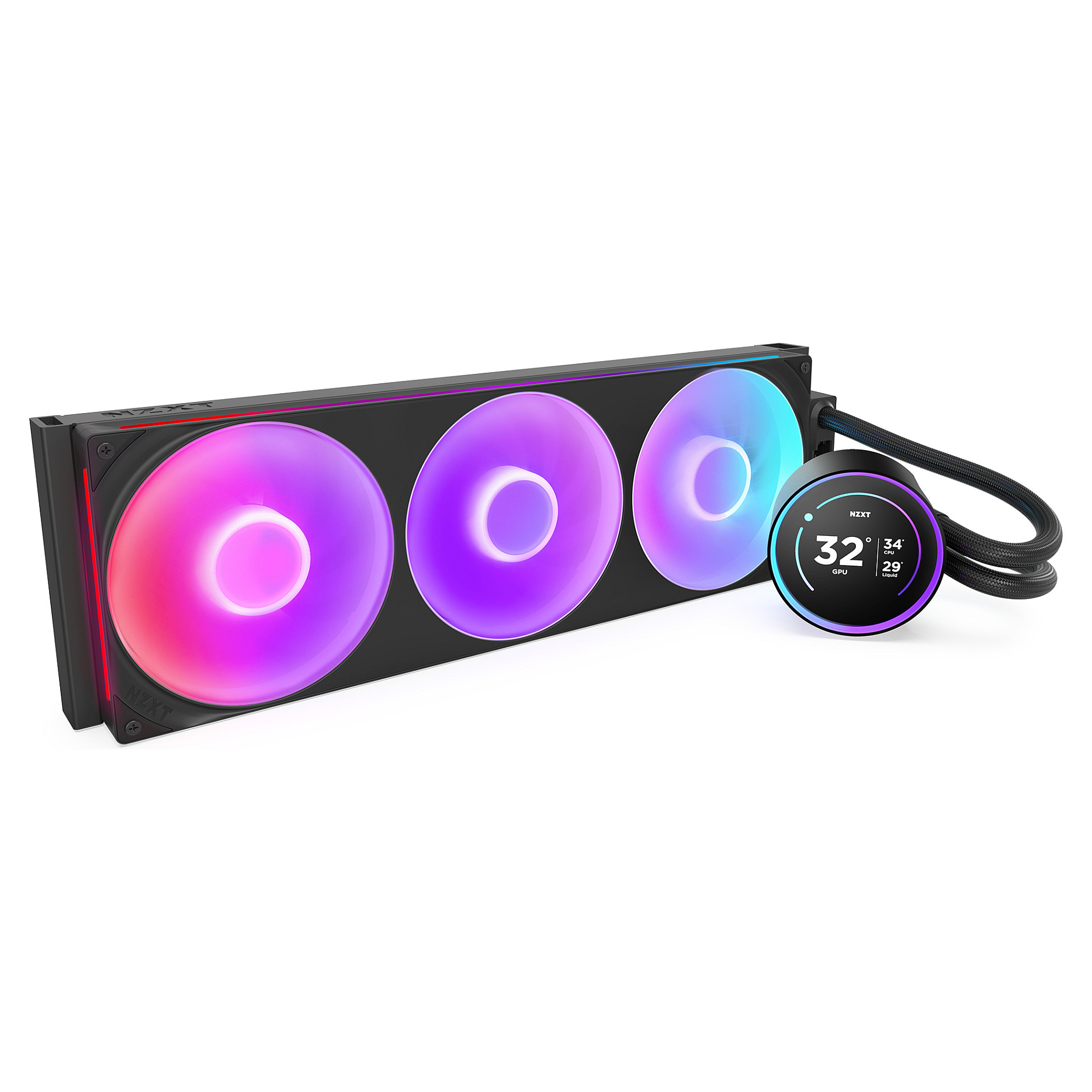 K NZXT KRAKEN Elite V2 420 RGB WaKü Black RL-KR42E-B2