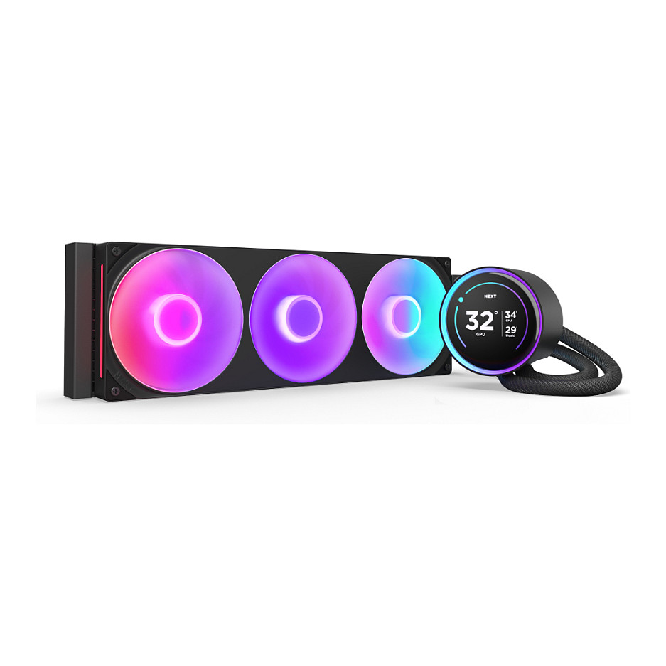 K NZXT KRAKEN Elite V2 420 RGB WaKü Black RL-KR42E-B2