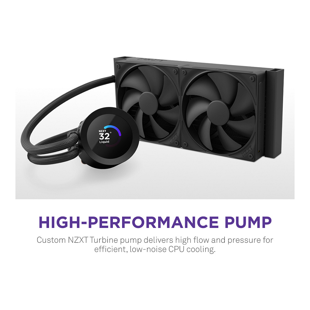 K NZXT KRAKEN Plus V2 280 Display WaKü Black RL-KN280-B2