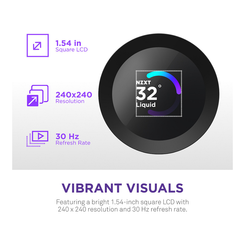 K NZXT KRAKEN Plus V2 280 Display WaKü Black RL-KN280-B2