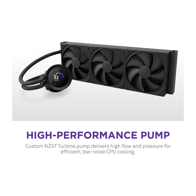 K NZXT KRAKEN Plus V2 360 Display WaKü Black RL-KN360-B2